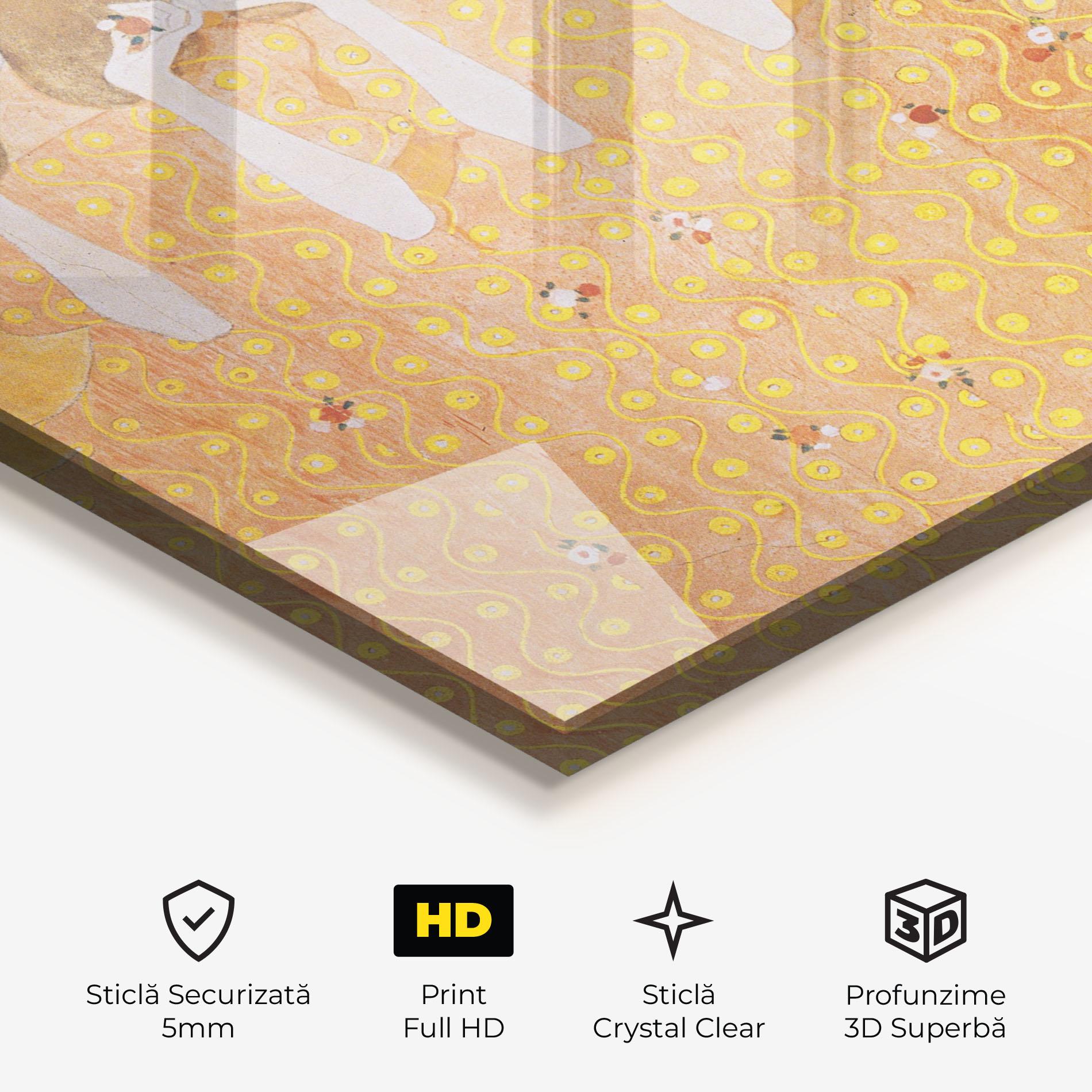 Tablou Sticla Beethoven Frieze mockup 3