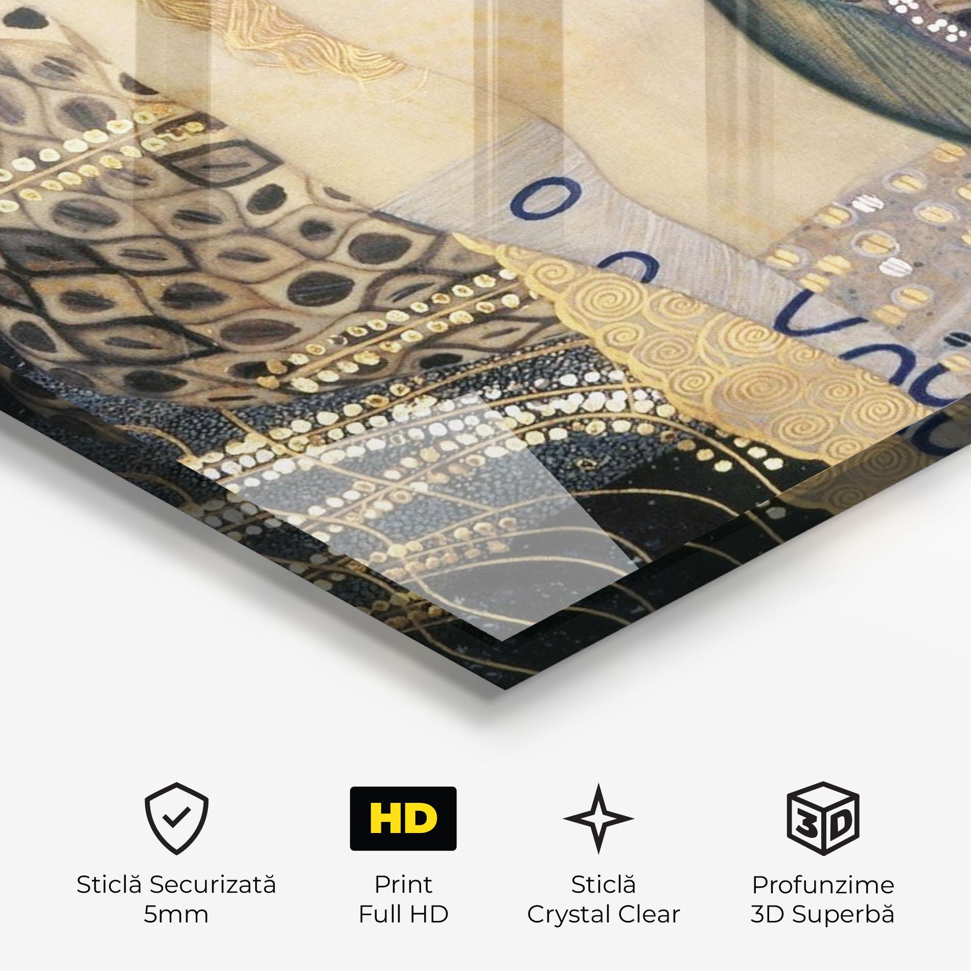 Tablou Sticla Gustav Klimt Paint mockup 3