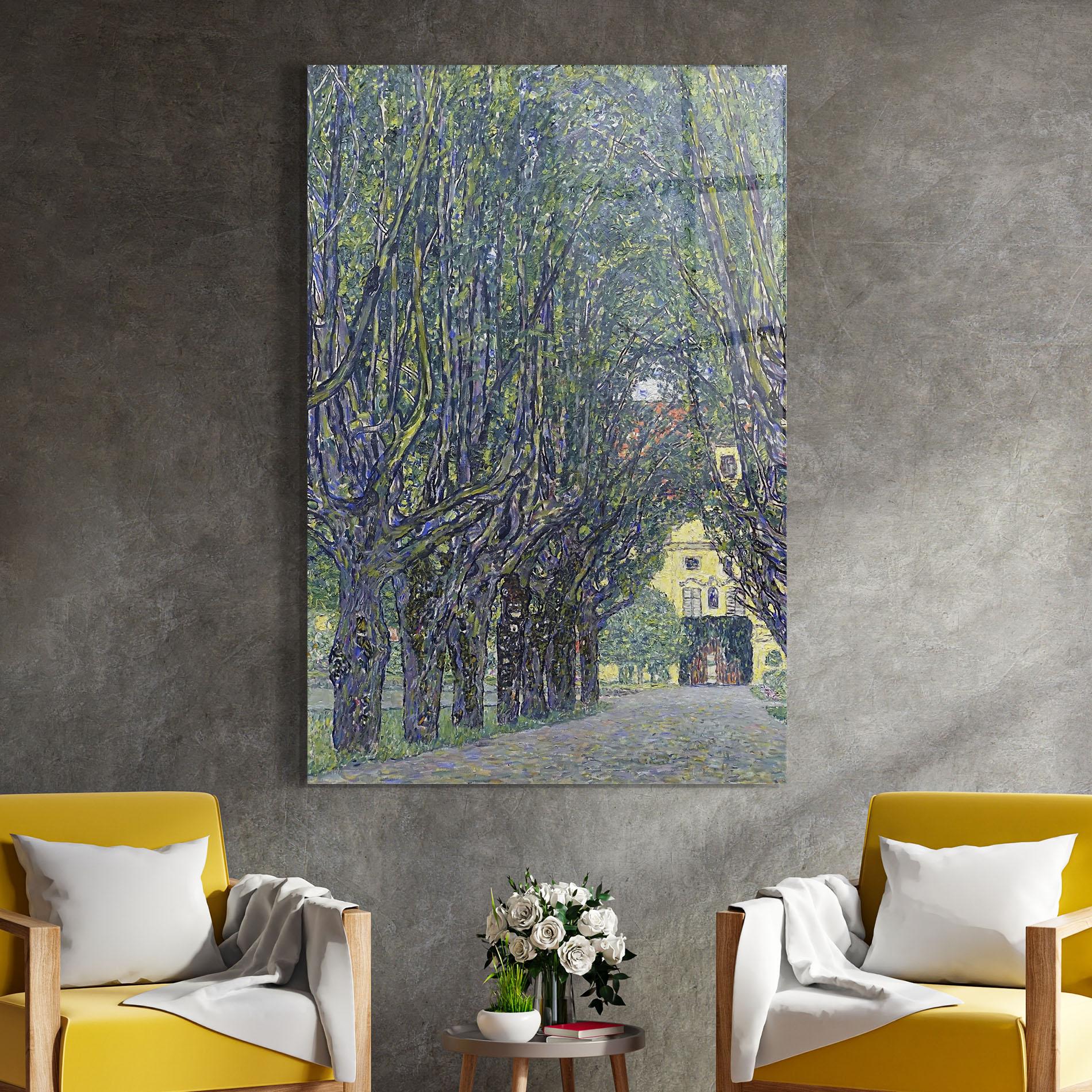 Tablou Sticla Allee At Schloss Kammer mockup 4