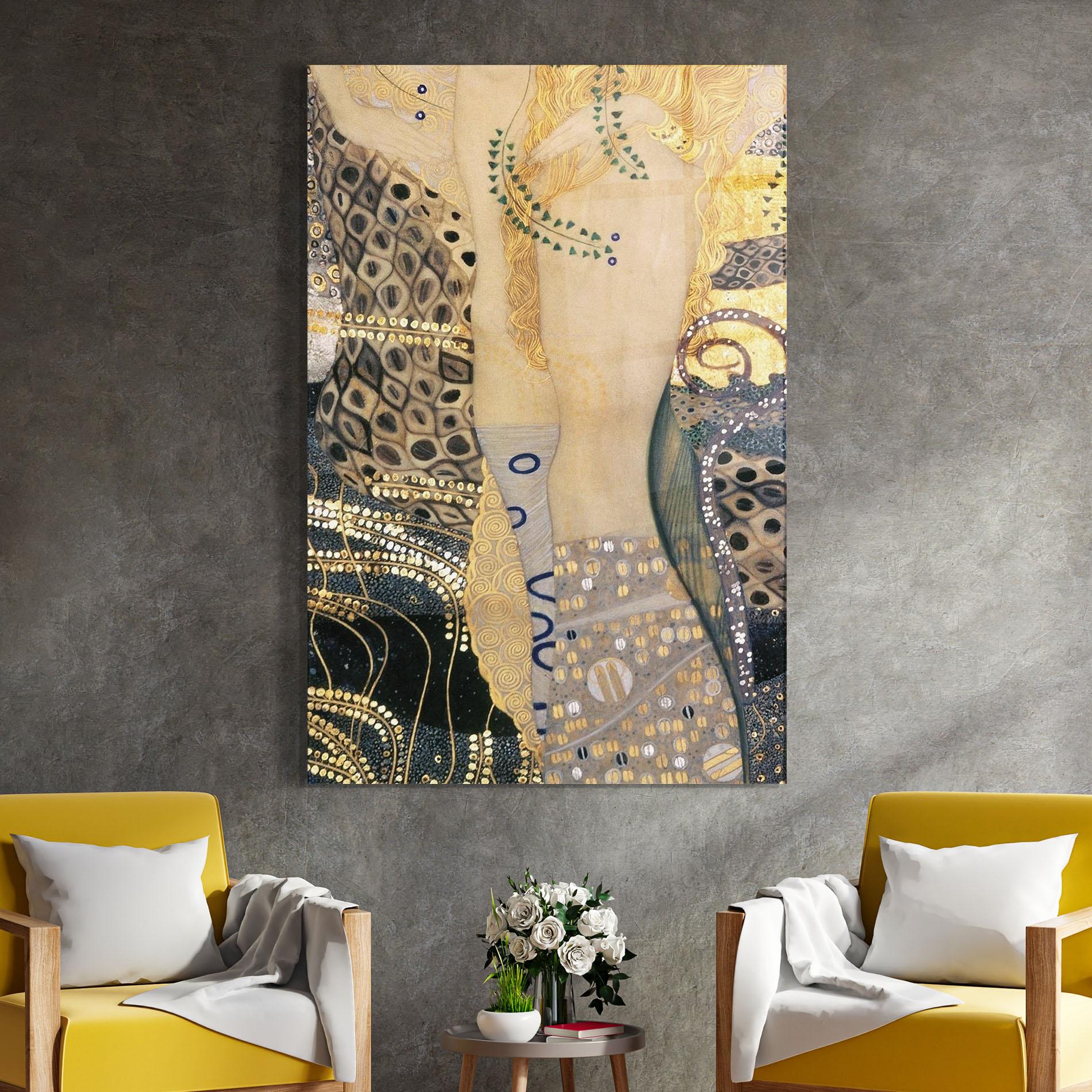 Tablou Sticla Gustav Klimt Paint mockup 4