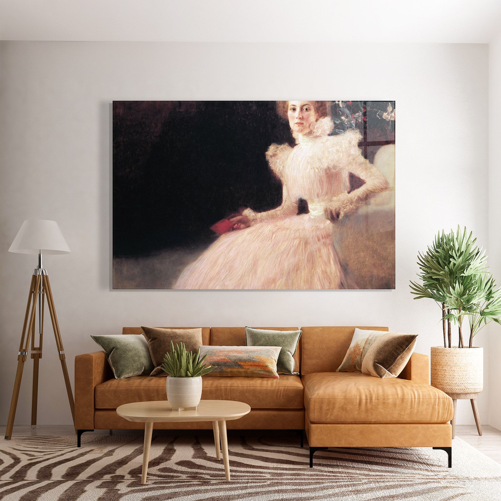 Gustav Klimt Pink Dress mockup 7