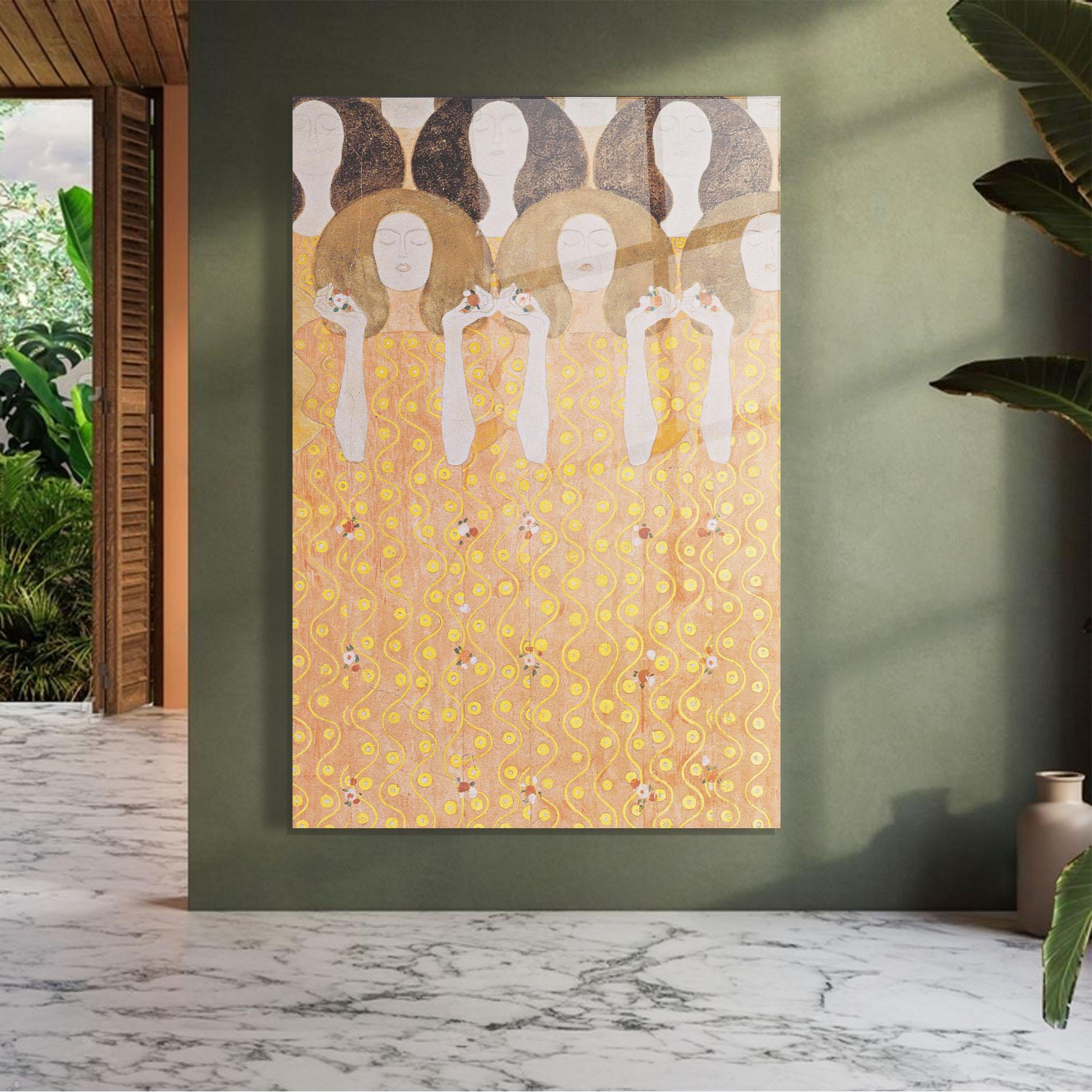 Tablou Sticla Beethoven Frieze mockup 7