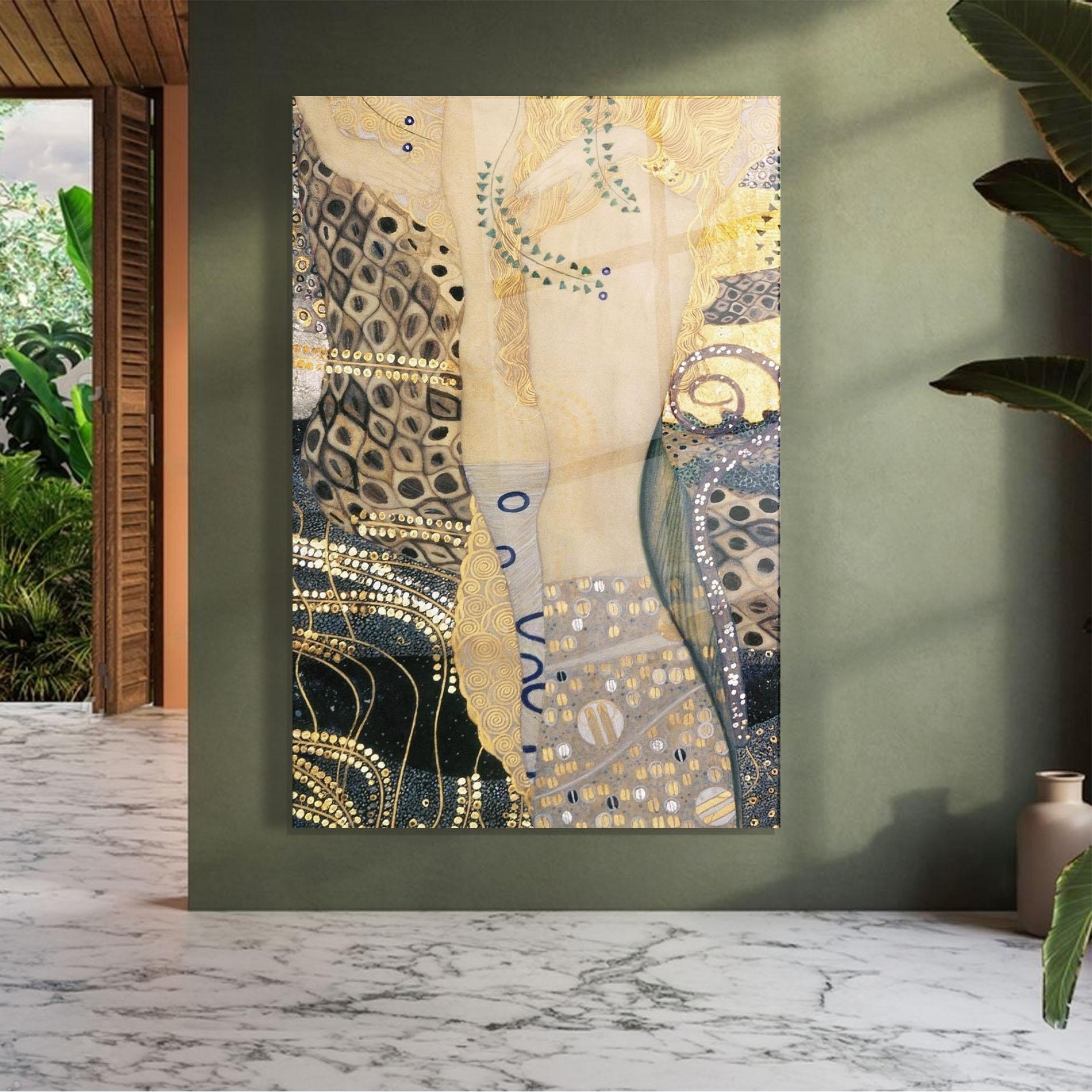 Tablou Sticla Gustav Klimt Paint mockup 7