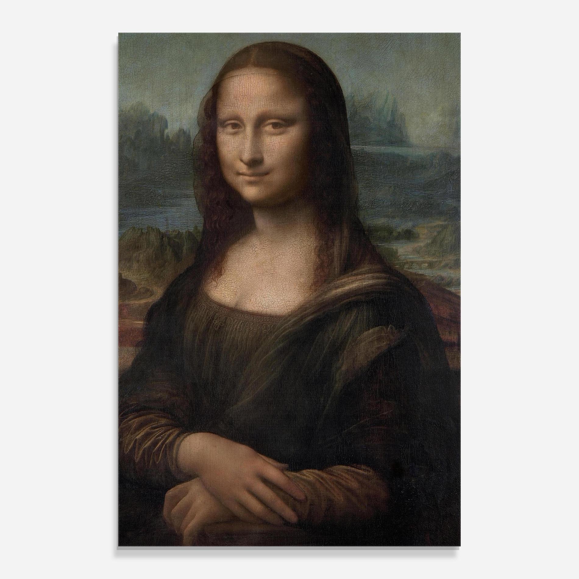 Tablou Sticla Mona Lisa By Leonardo Da Vinci mockup 0