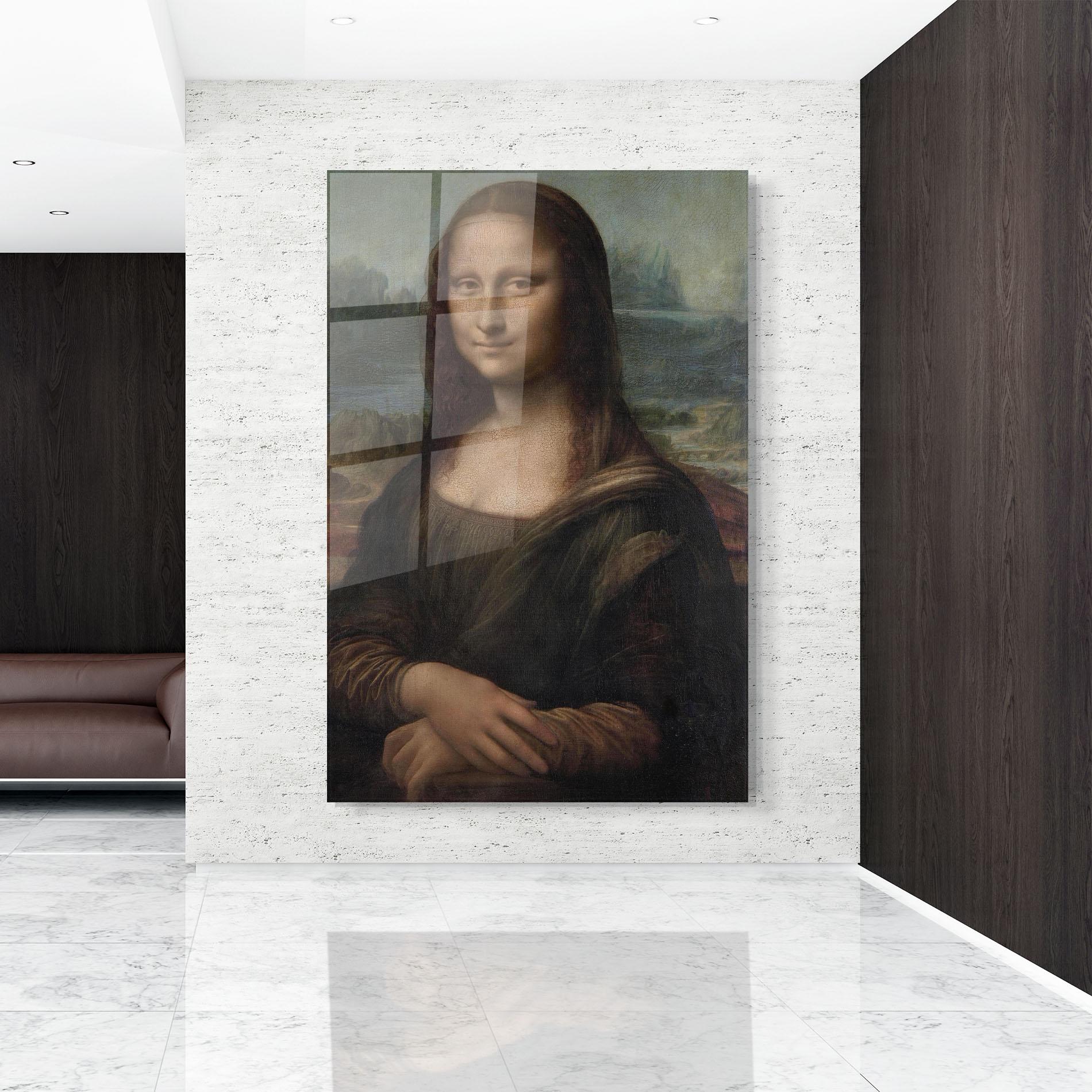 Tablou Sticla Mona Lisa By Leonardo Da Vinci mockup 9