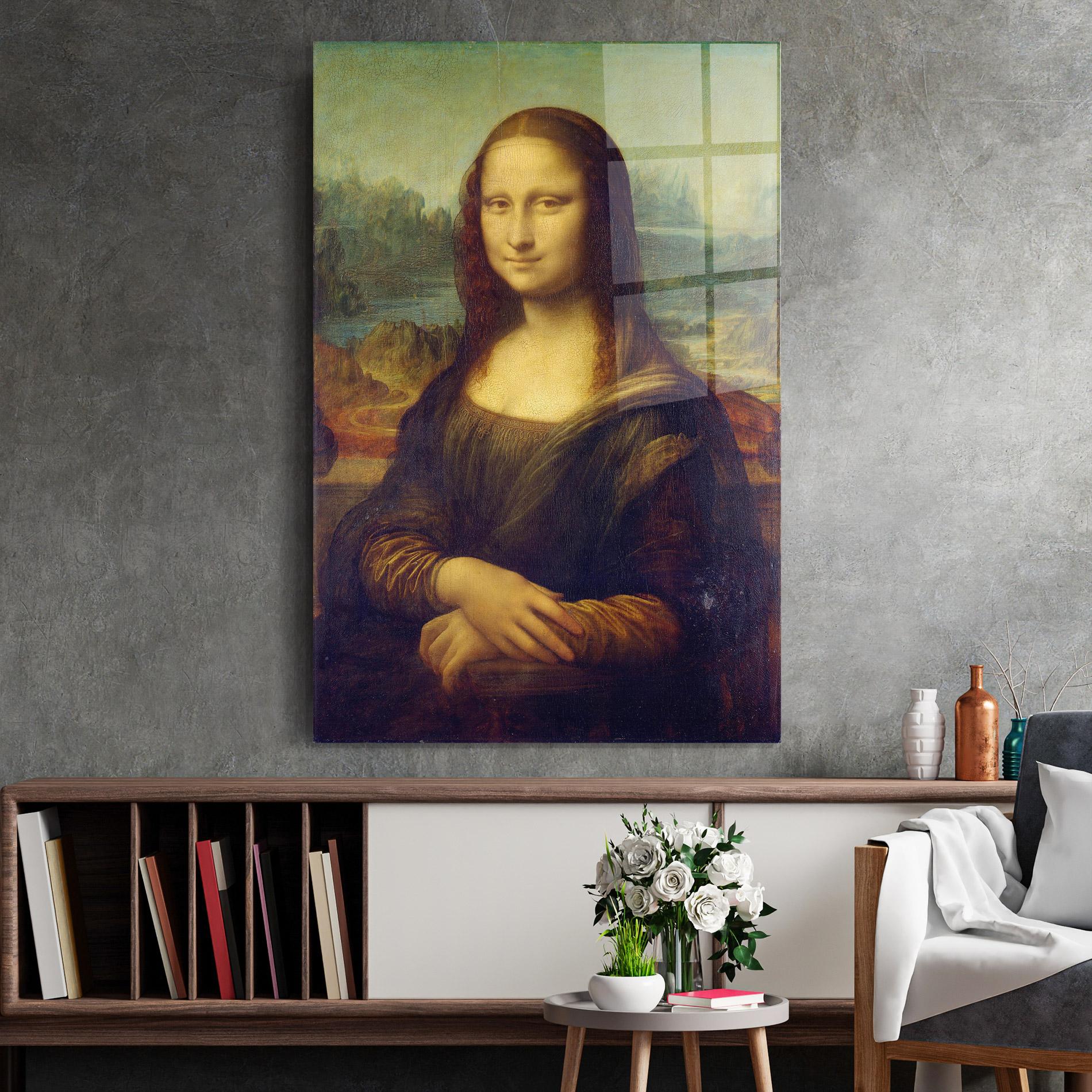 Tablou Sticla Gioconda By Leonardo Da Vinci mockup 2