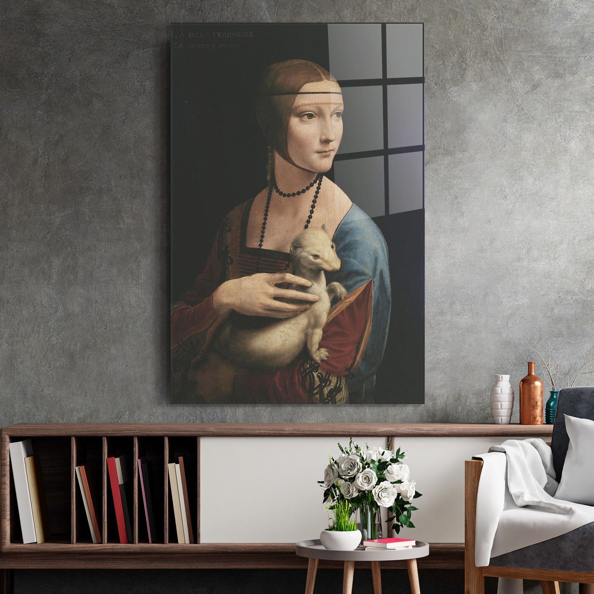 Lady With An Ermine Leonardo Da Vinci mockup 2