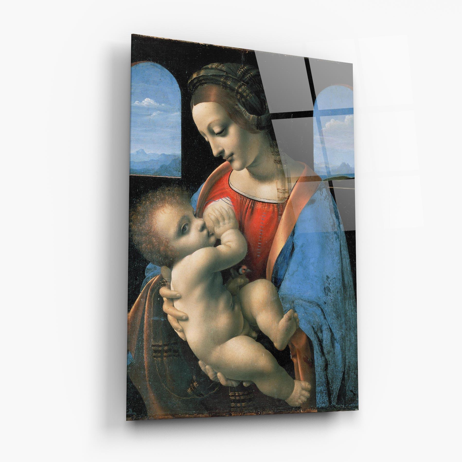 Tablou Sticla Leonardo Da Vinci Attributed Madonna Litta mockup 6
