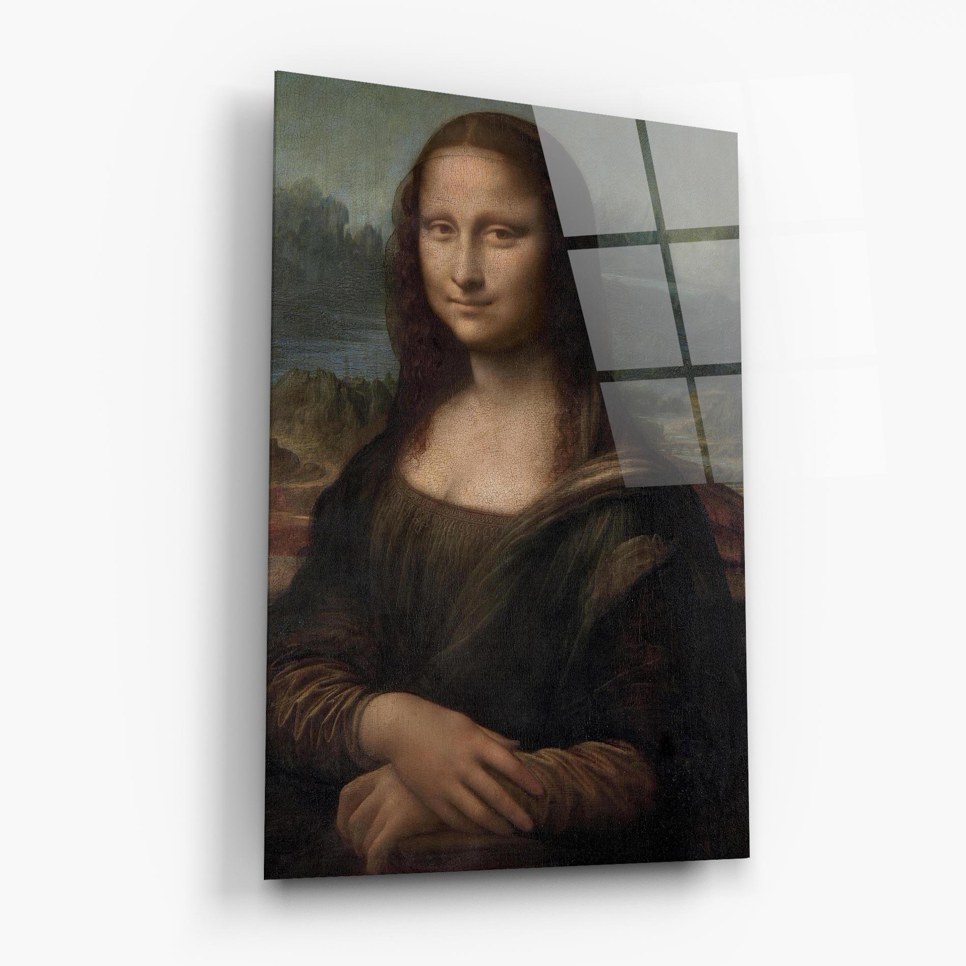 Tablou Sticla Mona Lisa By Leonardo Da Vinci mockup 6