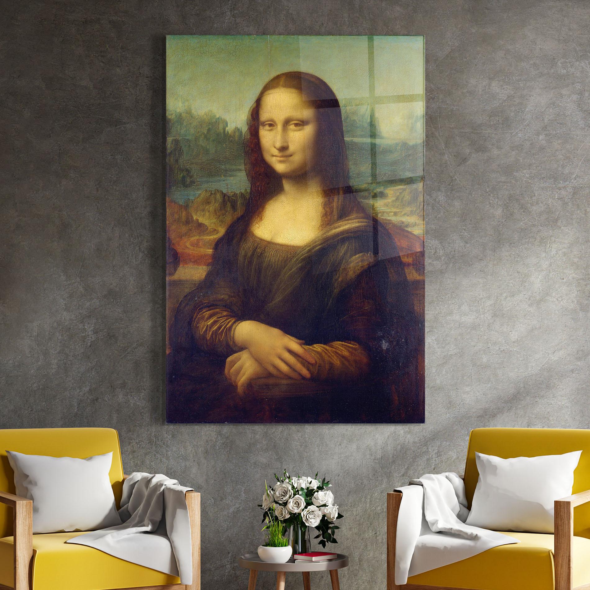 Tablou Sticla Gioconda By Leonardo Da Vinci mockup 4