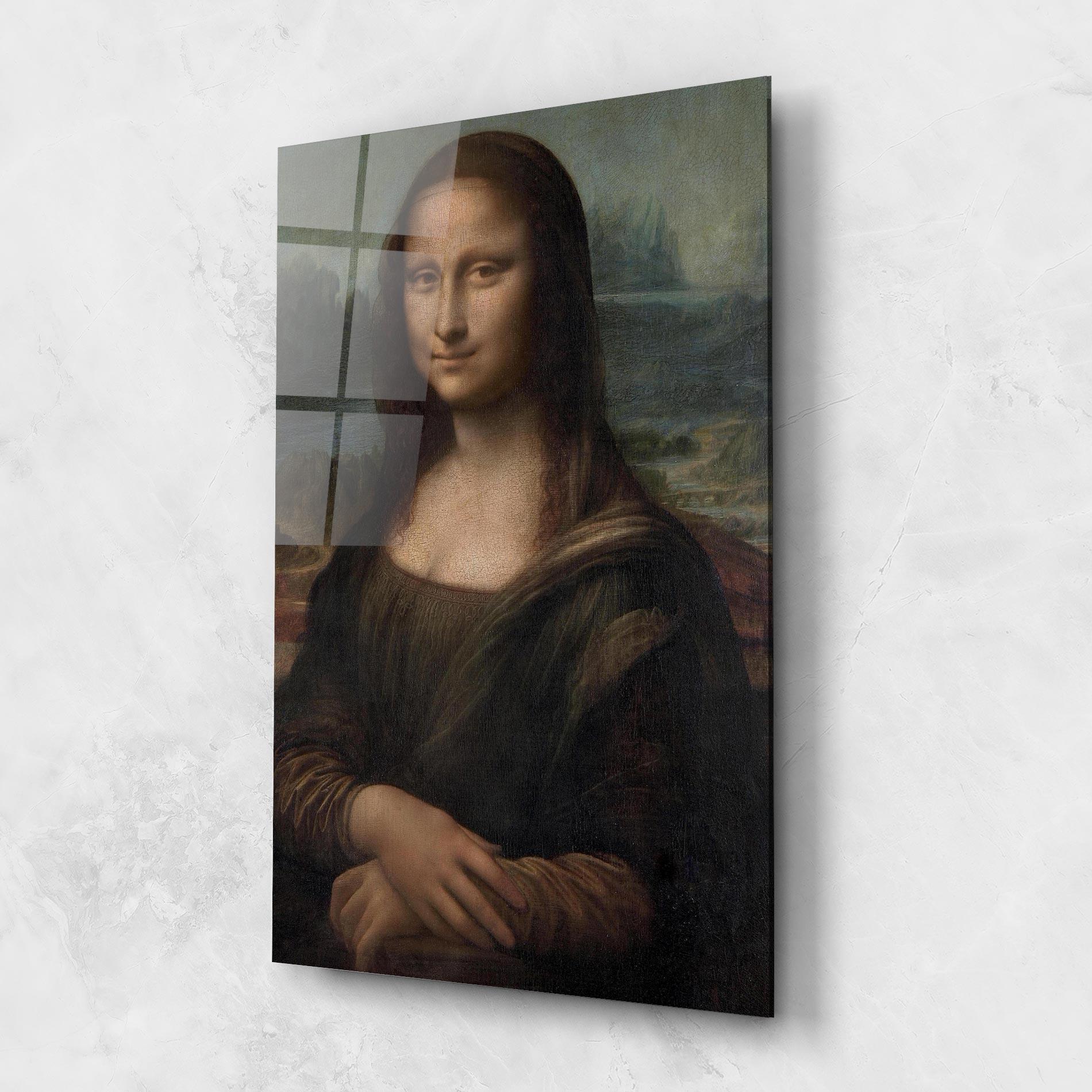 Tablou Sticla Mona Lisa By Leonardo Da Vinci mockup 1
