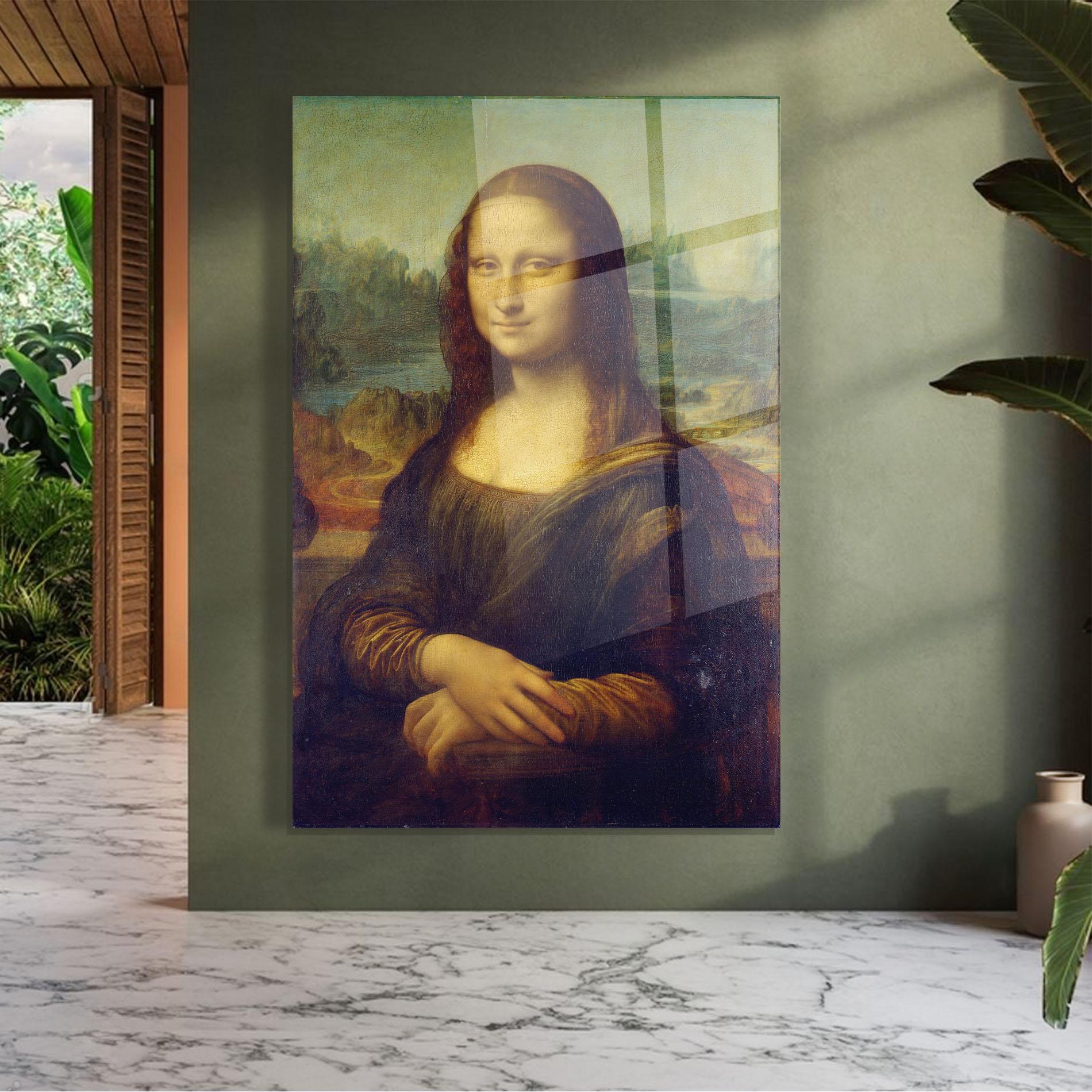 Tablou Sticla Gioconda By Leonardo Da Vinci mockup 7