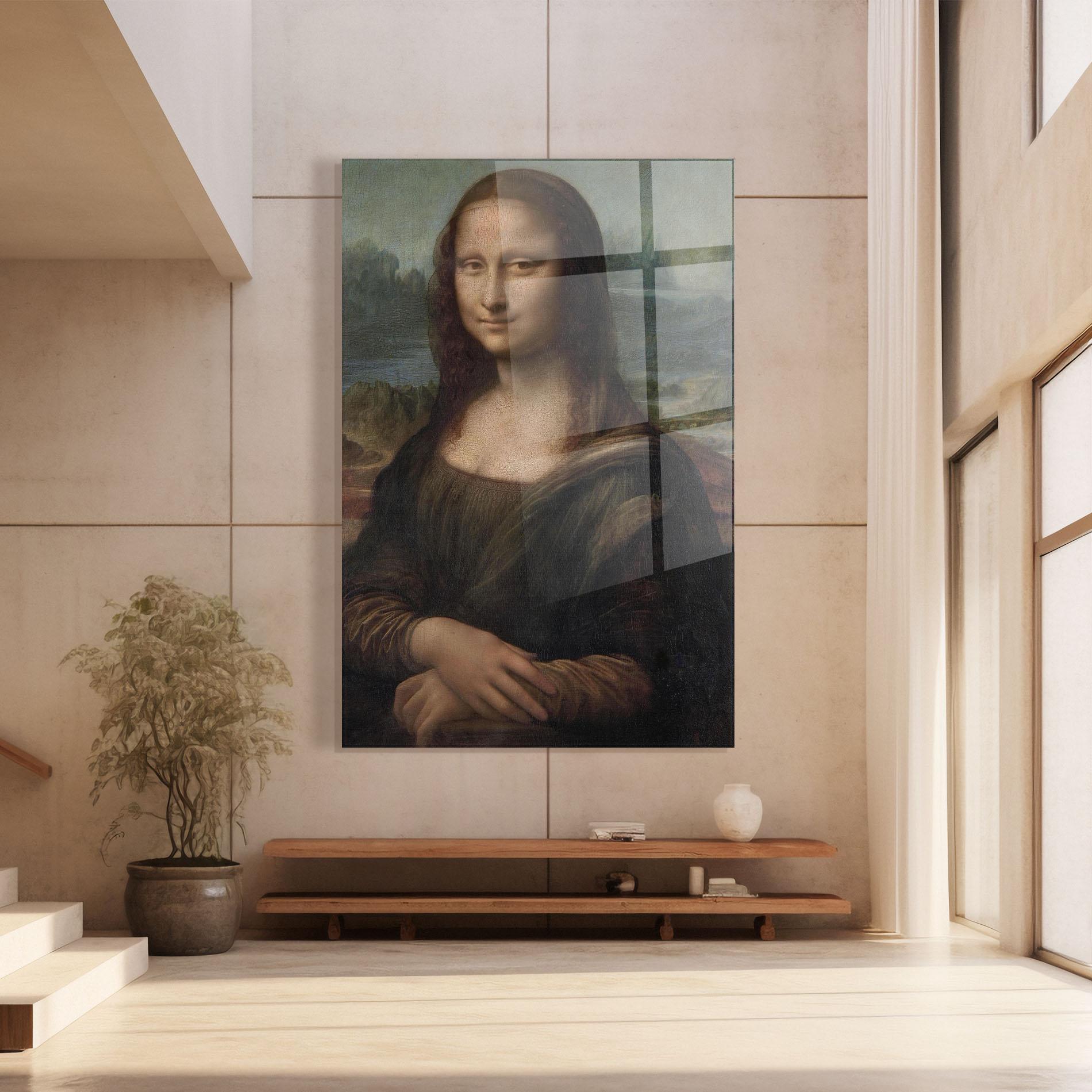 Tablou Sticla Mona Lisa By Leonardo Da Vinci mockup 8