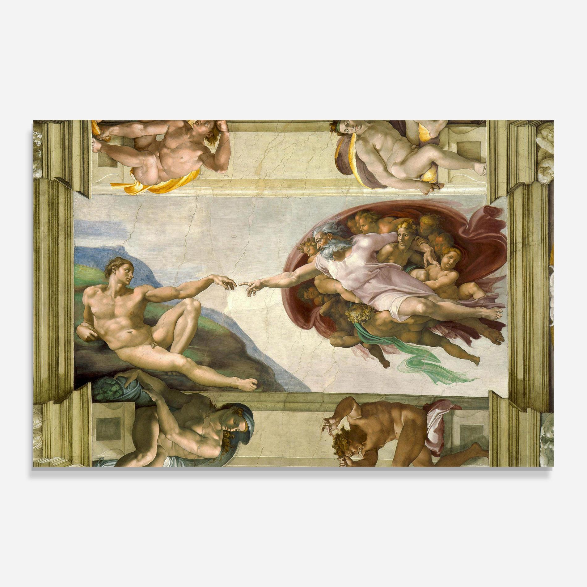 Tablou Sticla Creacion De Adam mockup 0