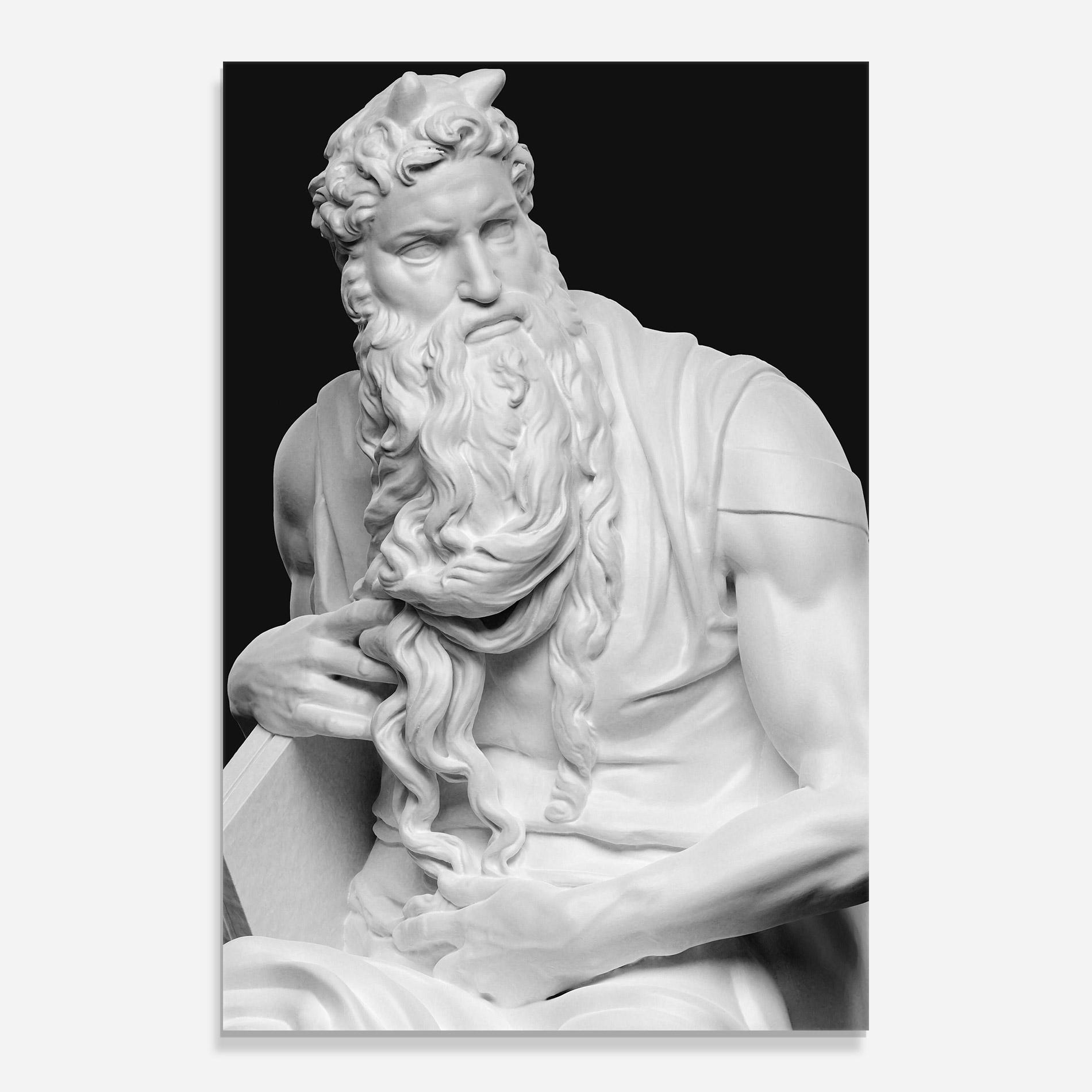 Tablou Sticla Moses Statue mockup 0