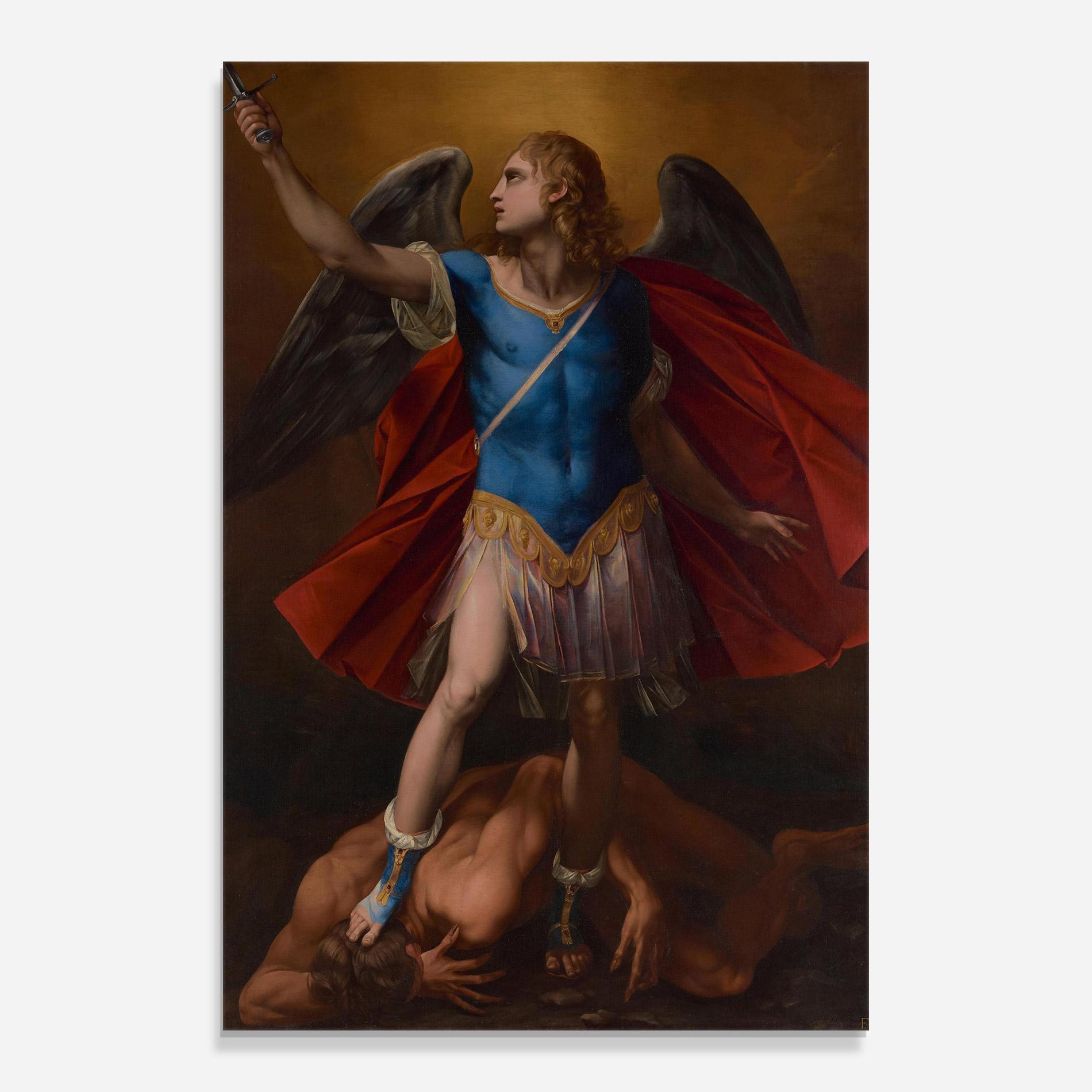 Tablou Sticla Sword In Upraised mockup 0