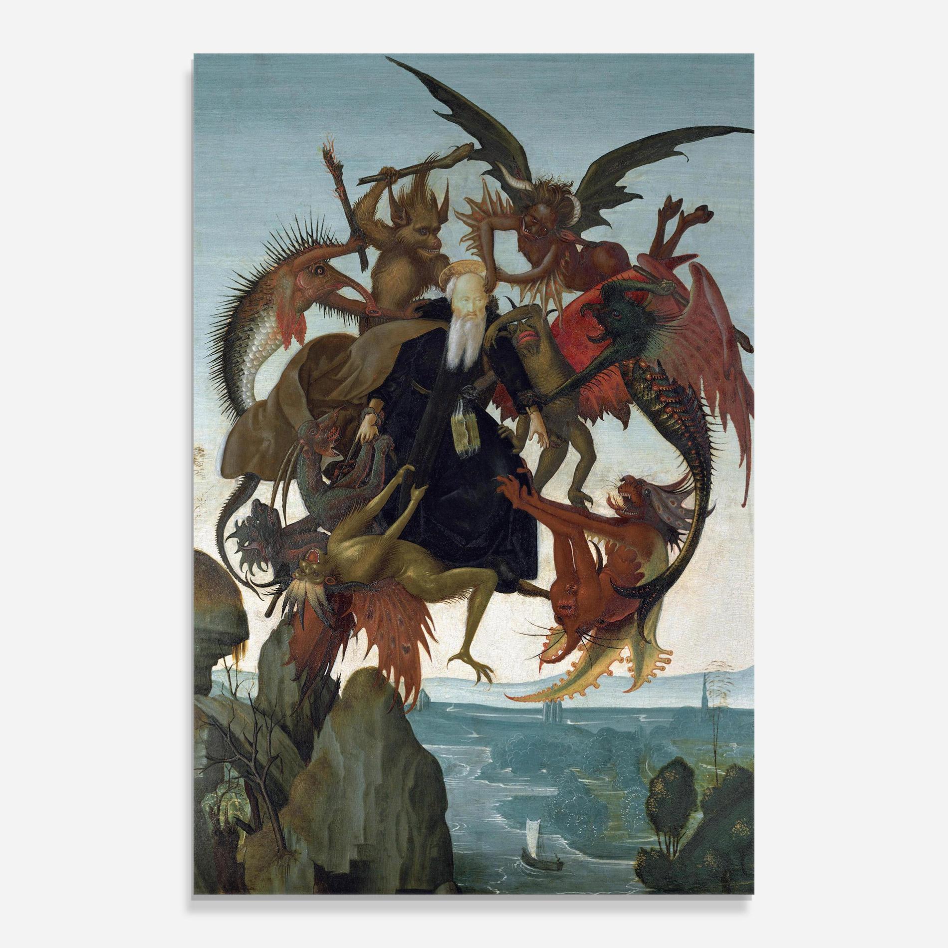 Tablou Sticla Torment Of Saint mockup 0