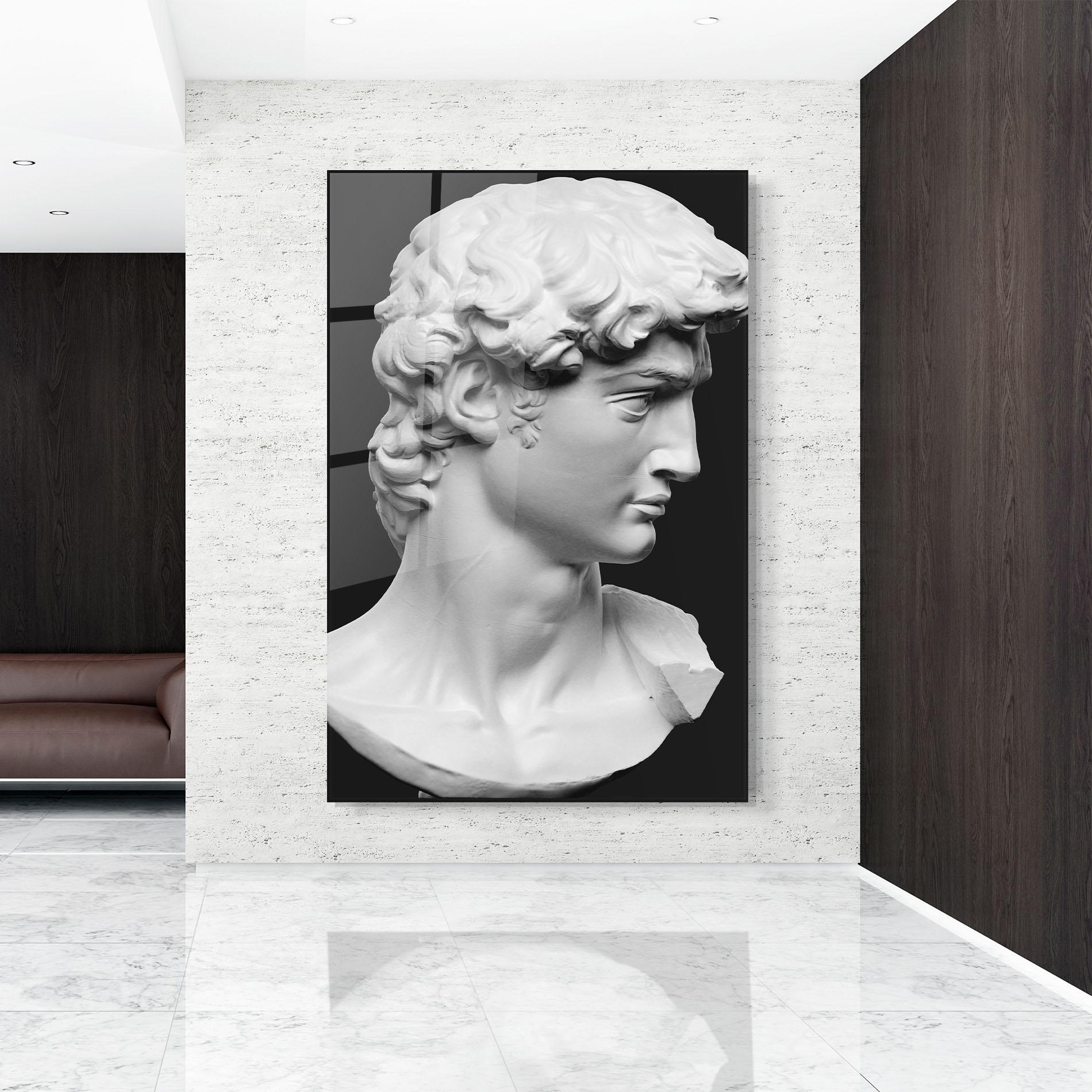 Tablou Sticla David Head mockup 9