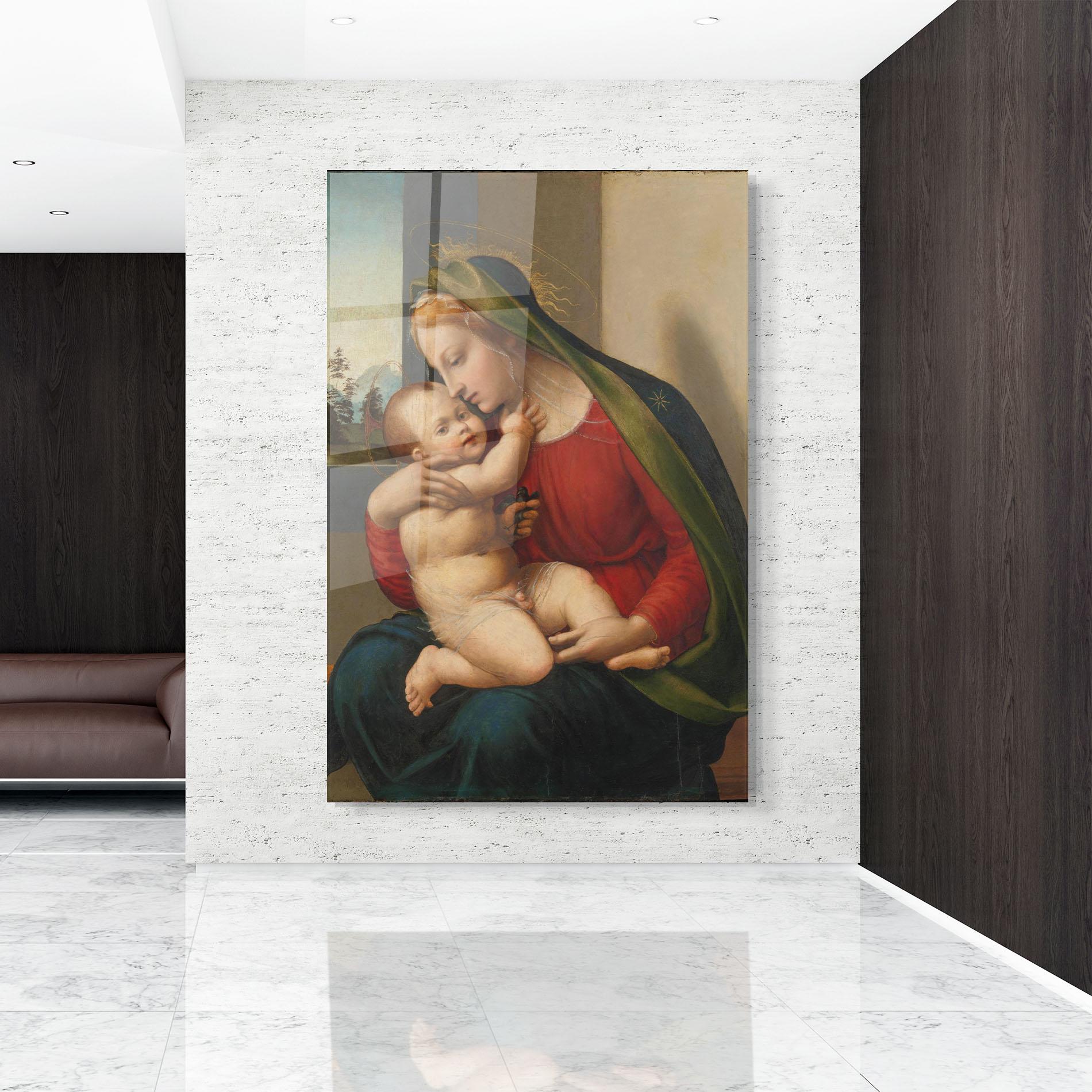 Tablou Sticla Madonna And Child mockup 9