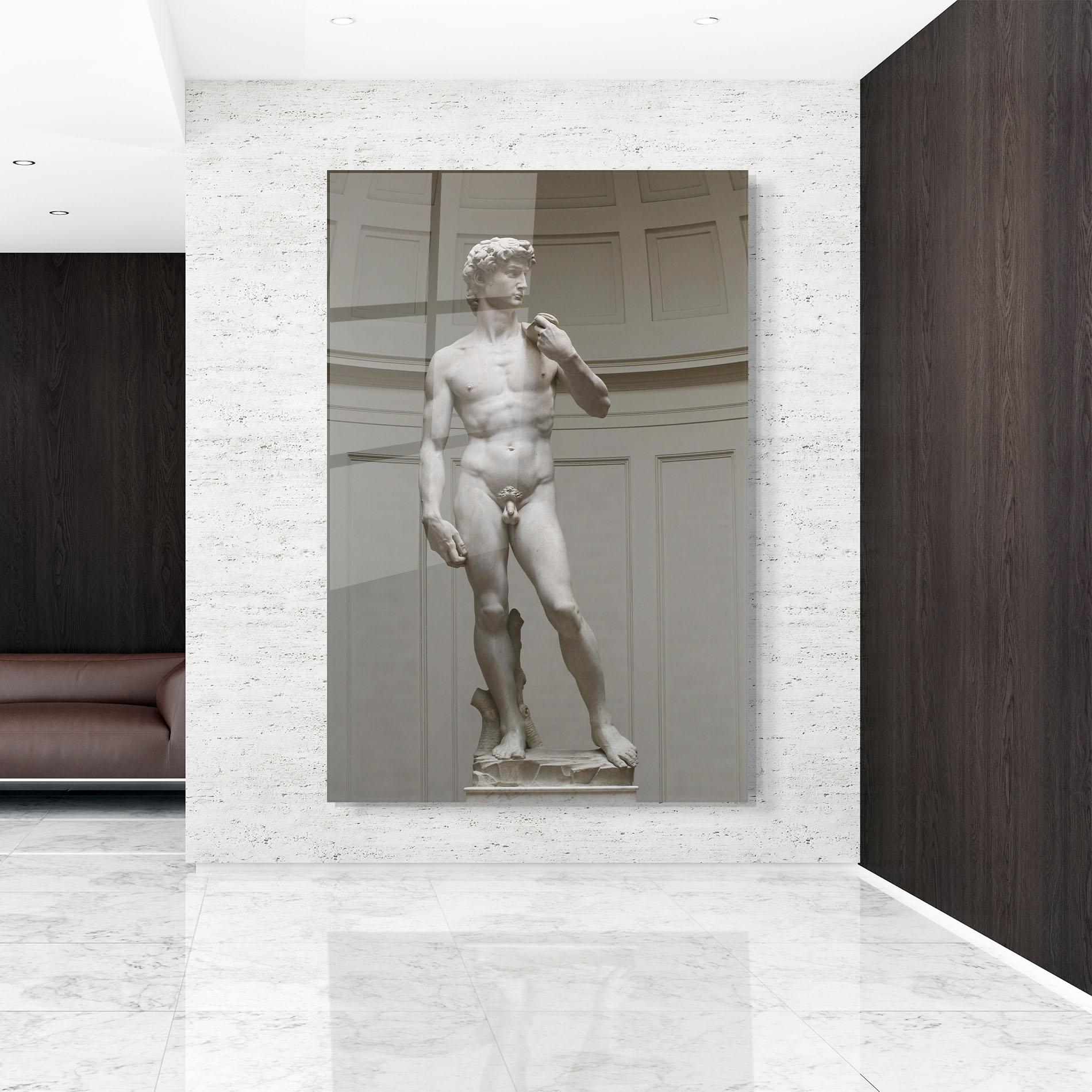 Tablou Sticla Michelangelo Statue mockup 9