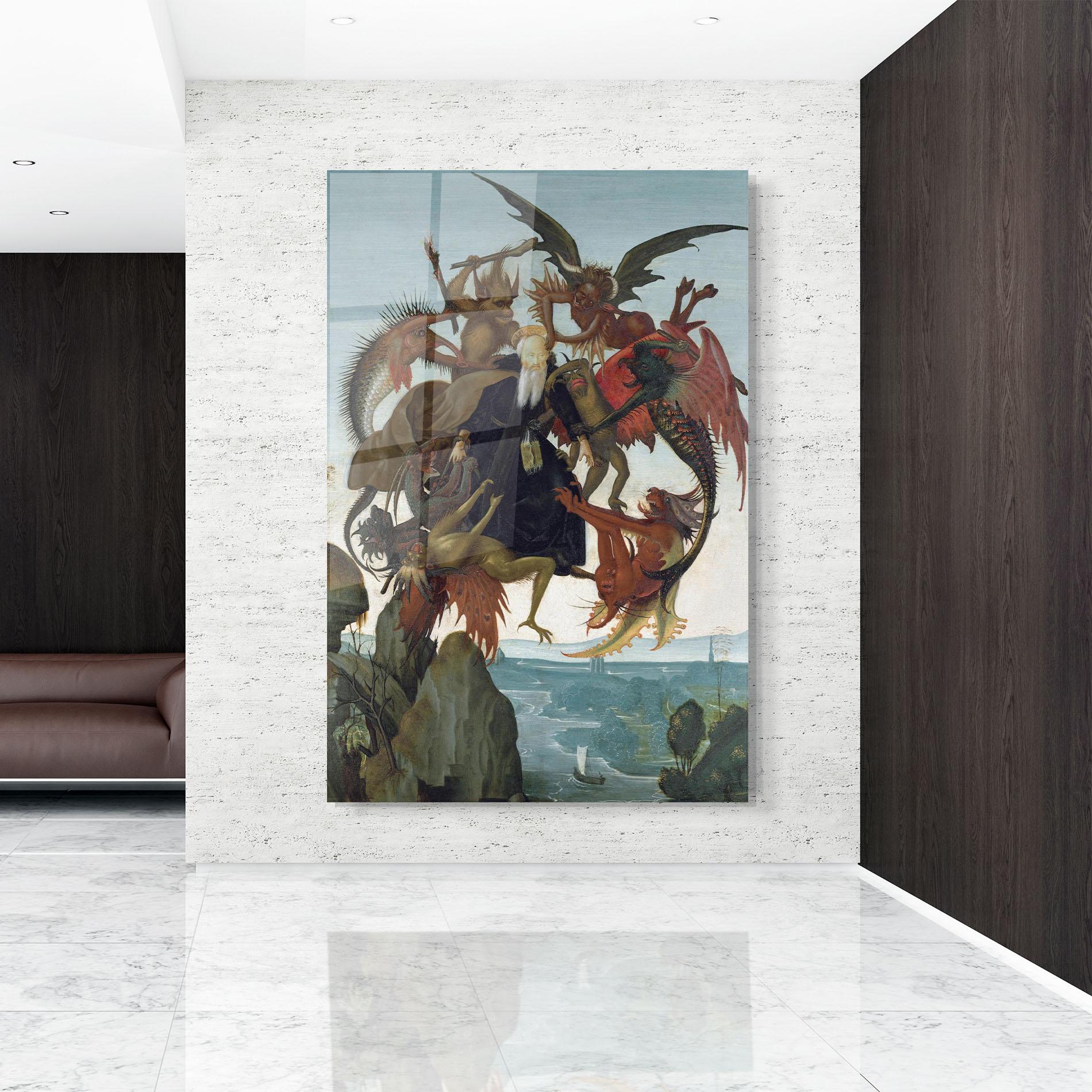 Tablou Sticla Torment Of Saint mockup 9