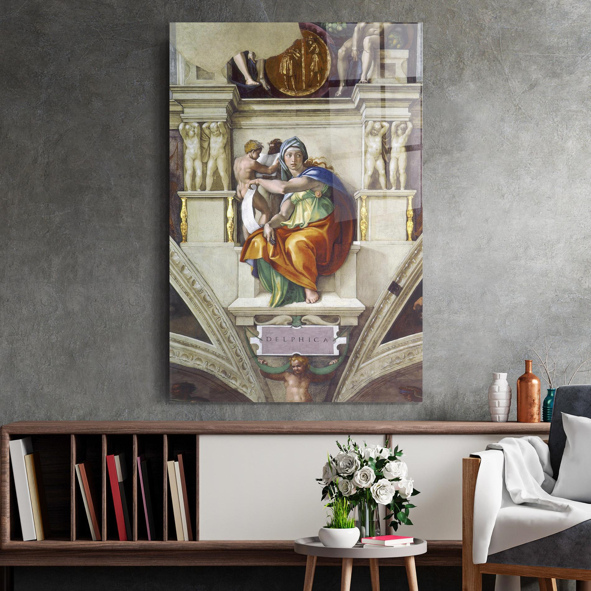 Tablou Sticla Delphic Sibyl mockup 2