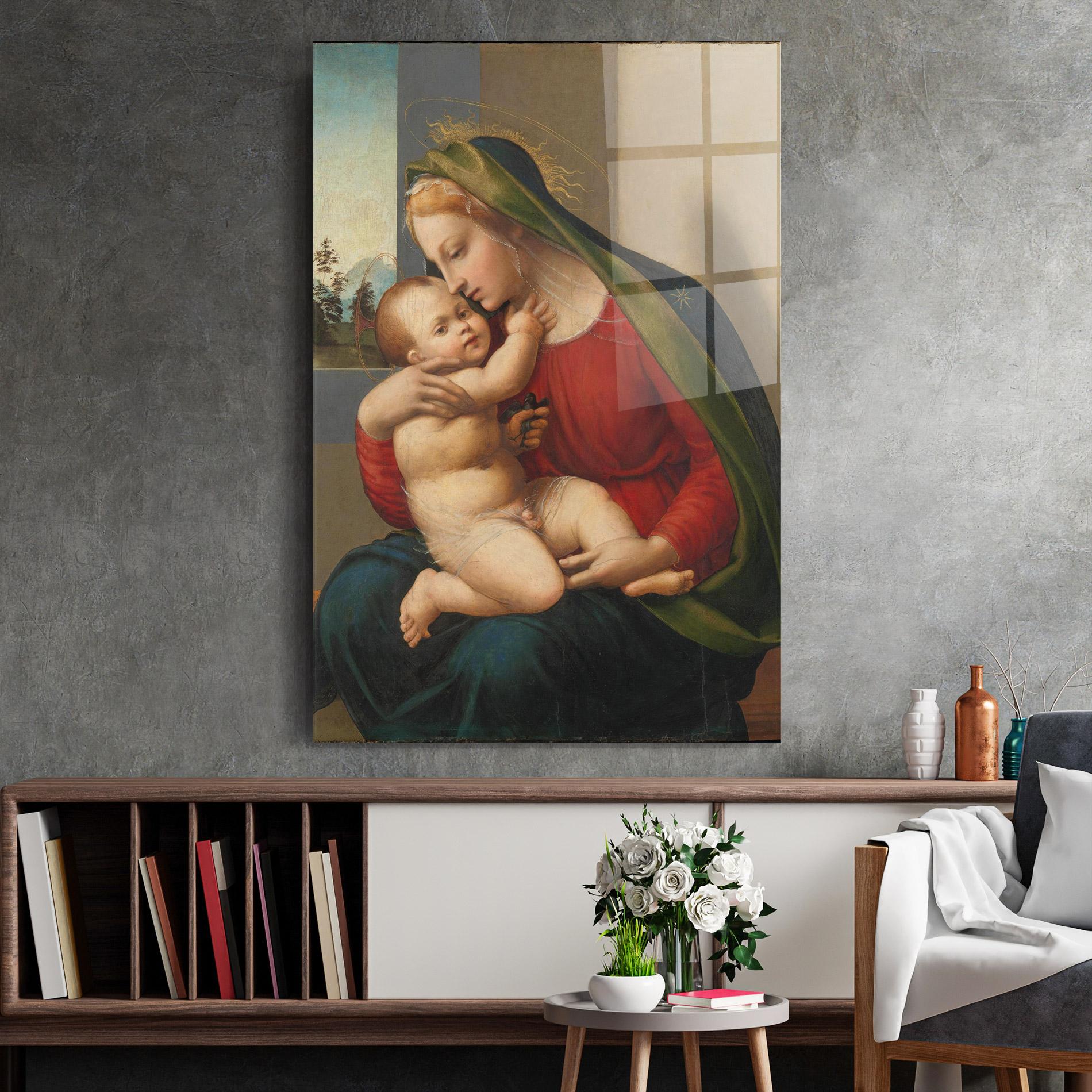 Tablou Sticla Madonna And Child mockup 2