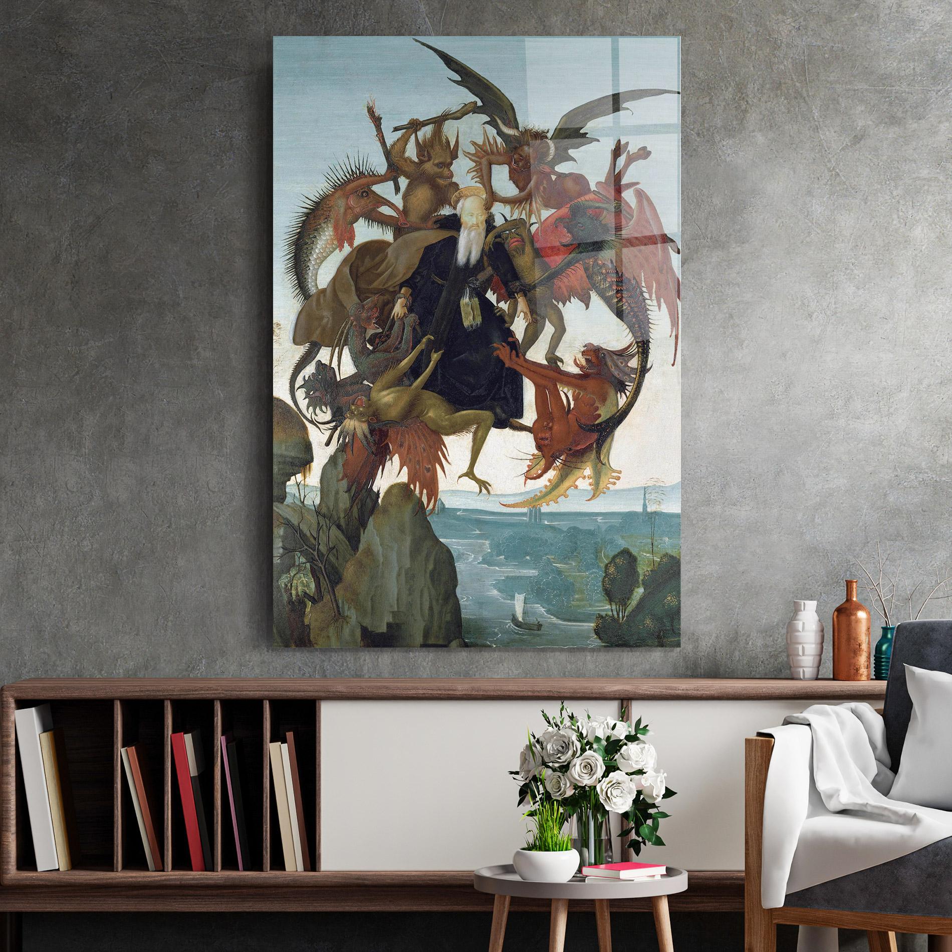 Tablou Sticla Torment Of Saint mockup 2