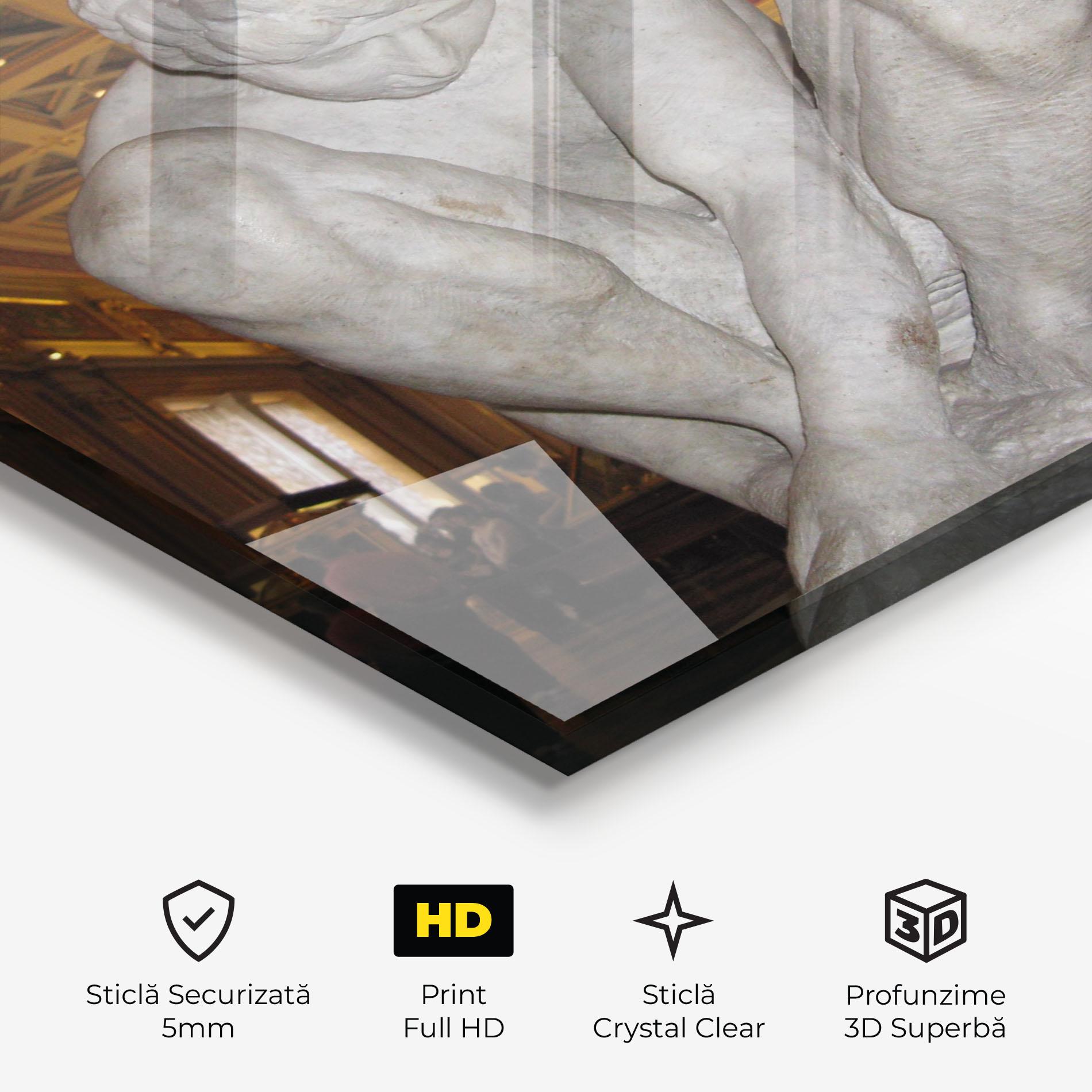 Tablou Sticla Crouching Boy mockup 3