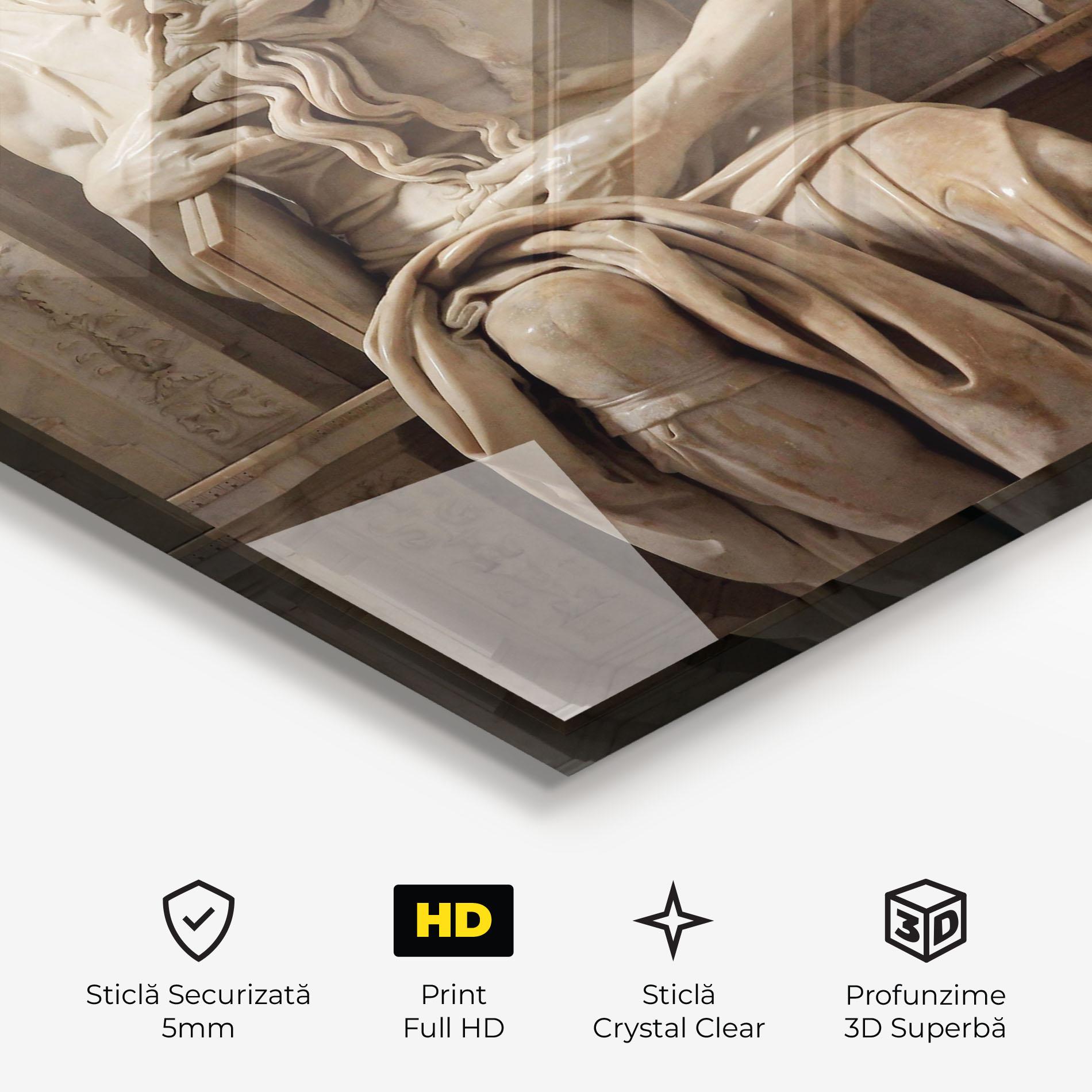 Tablou Sticla Statue Moses mockup 3