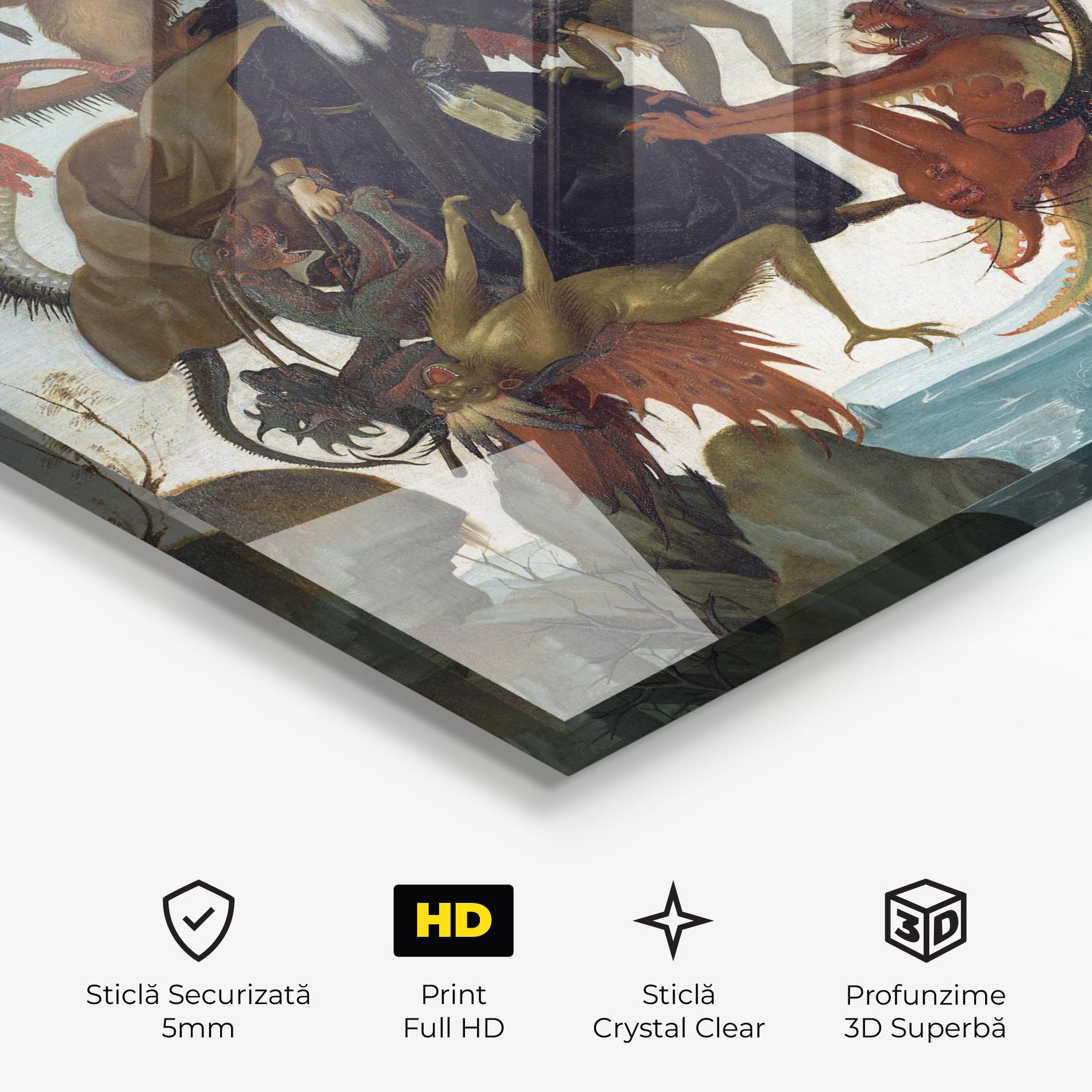 Tablou Sticla Torment Of Saint mockup 3