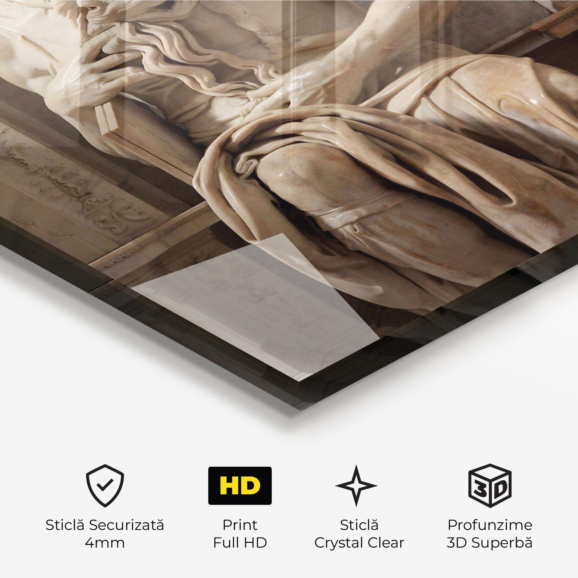 Tablou Sticla Statue Moses mockup 3