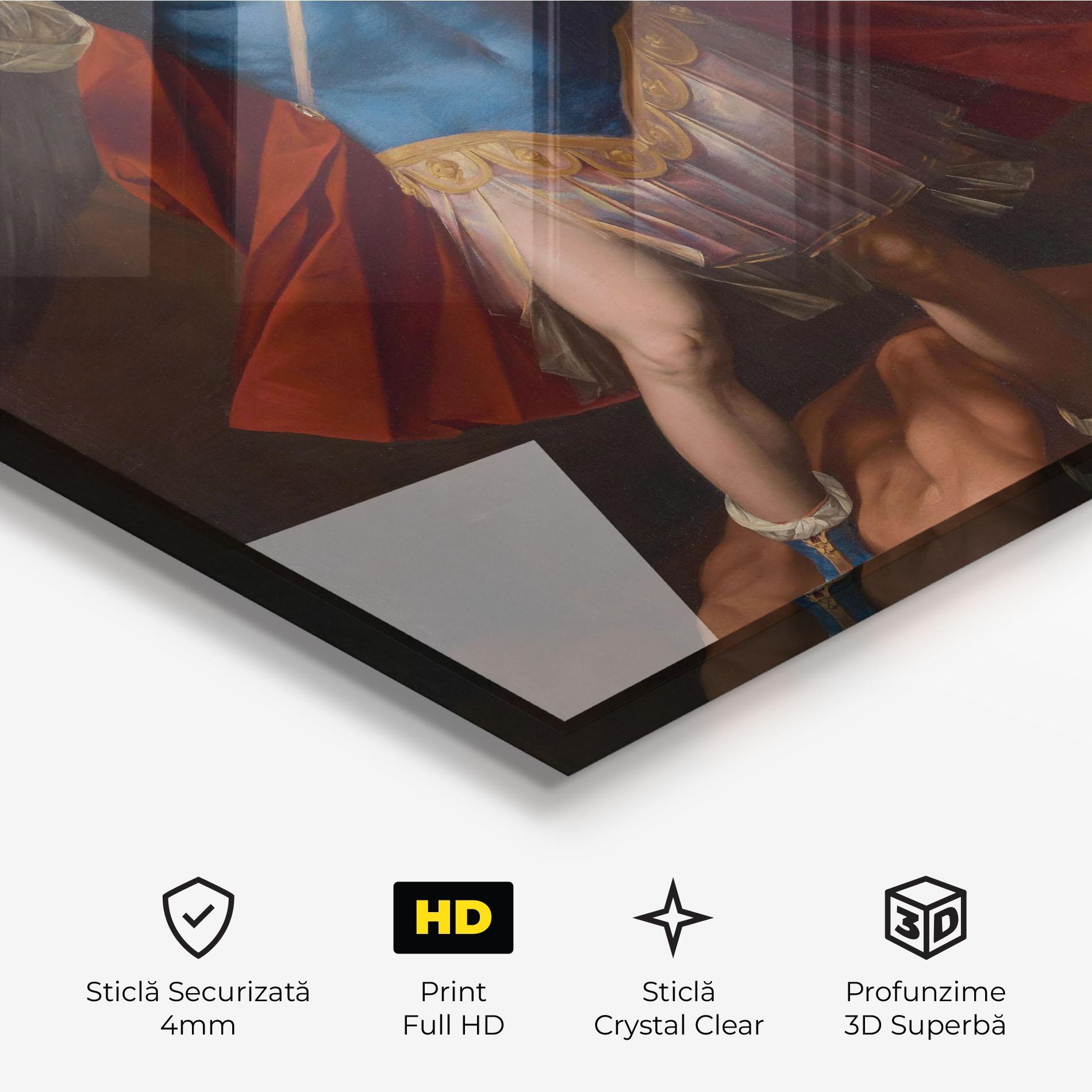 Tablou Sticla Sword In Upraised mockup 3