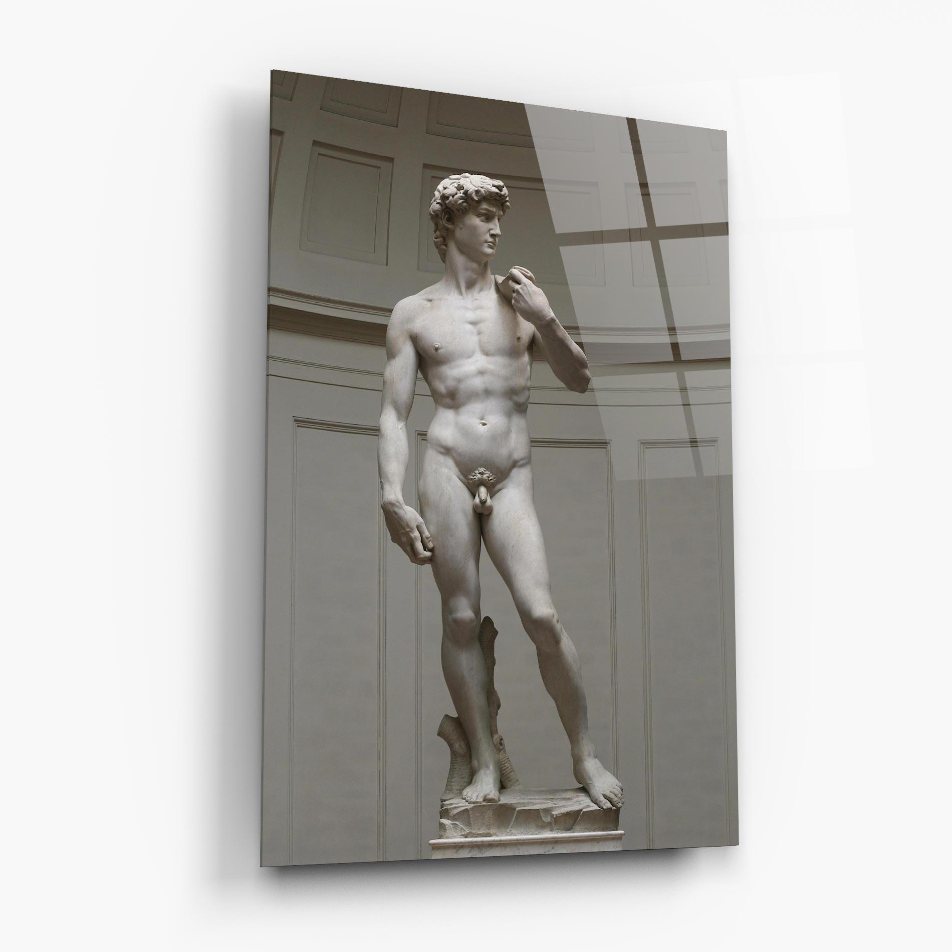 Tablou Sticla Michelangelo Statue mockup 6