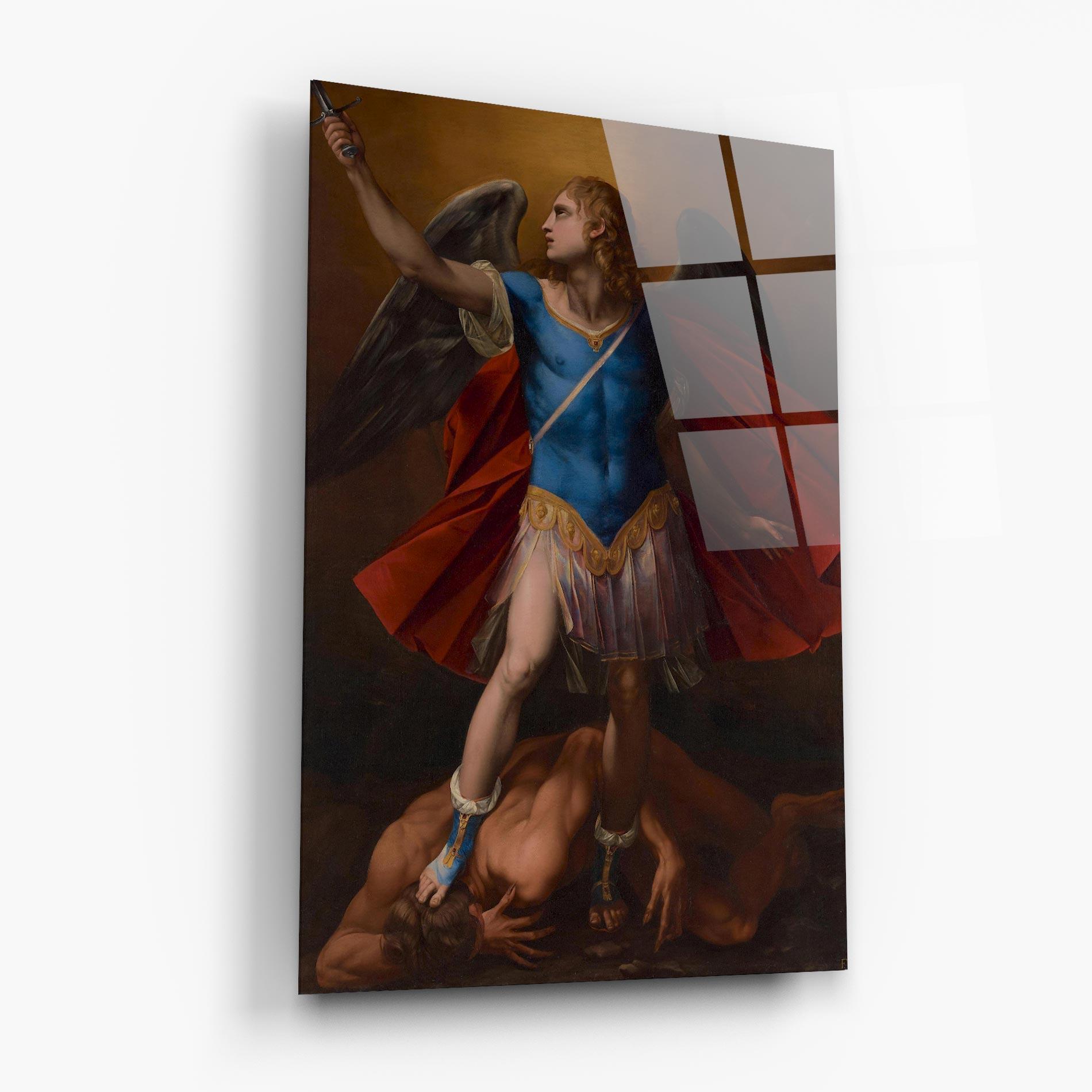 Tablou Sticla Sword In Upraised mockup 6