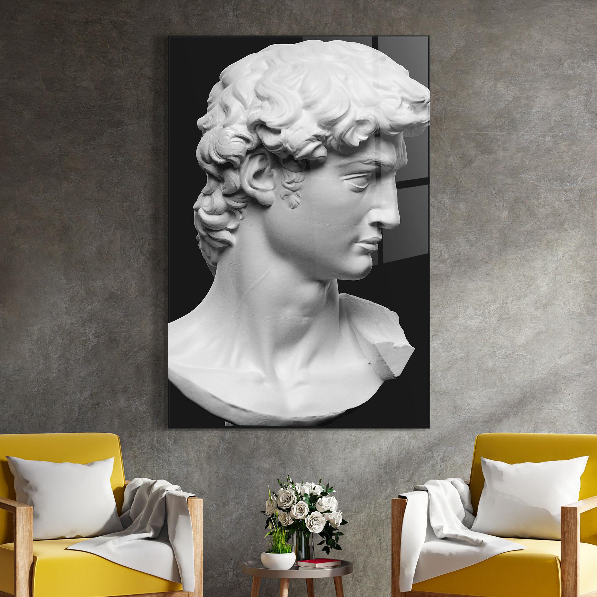 Tablou Sticla David Head mockup 4