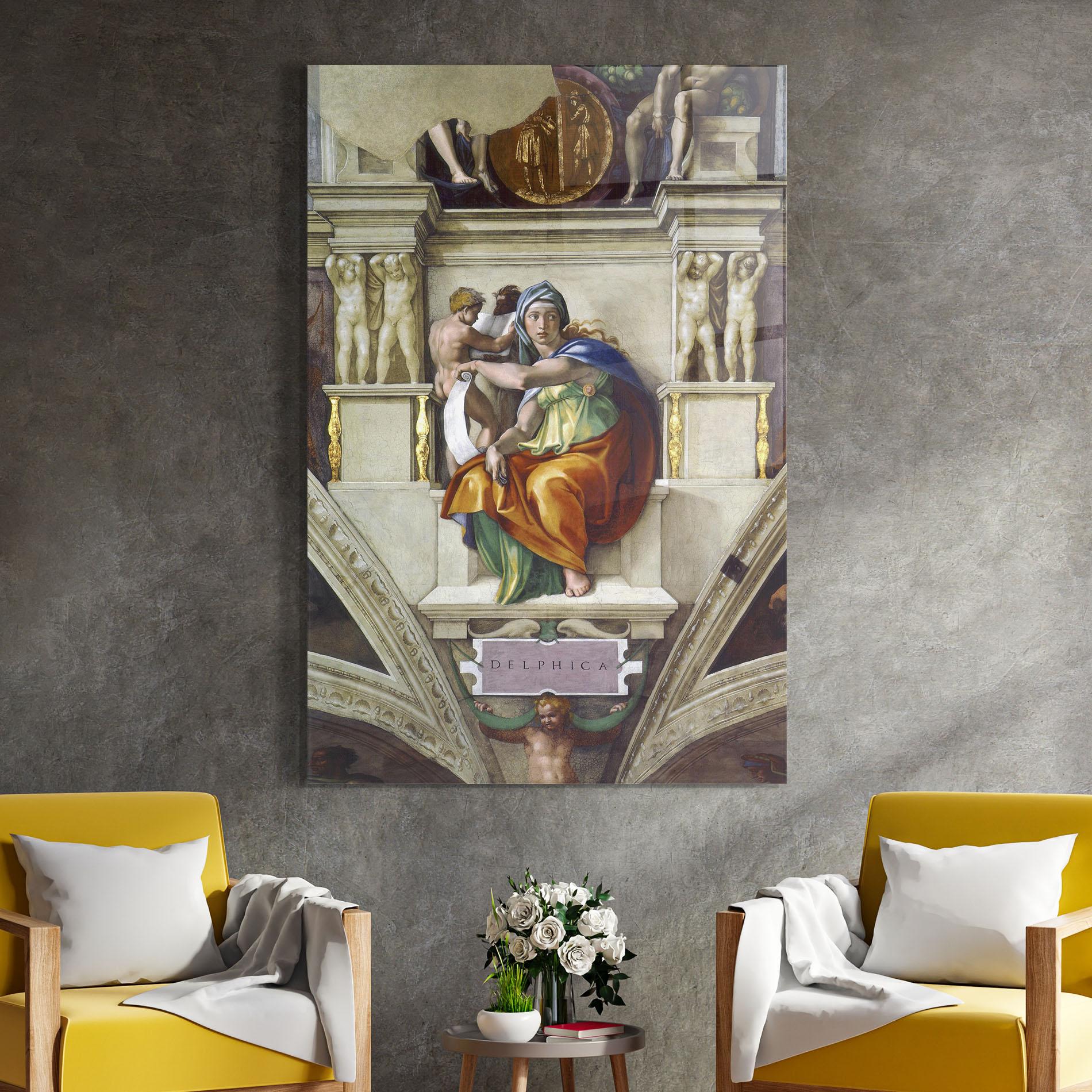 Tablou Sticla Delphic Sibyl mockup 4