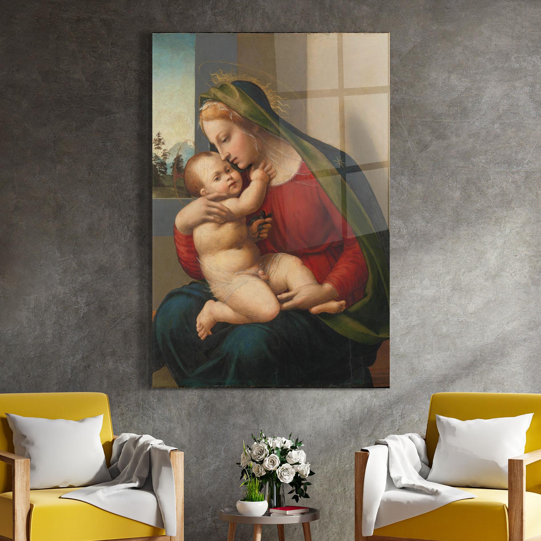 Tablou Sticla Madonna And Child mockup 4
