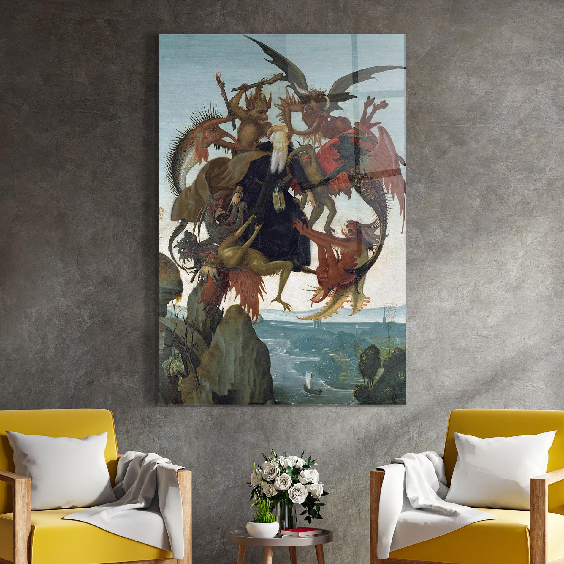 Tablou Sticla Torment Of Saint mockup 4