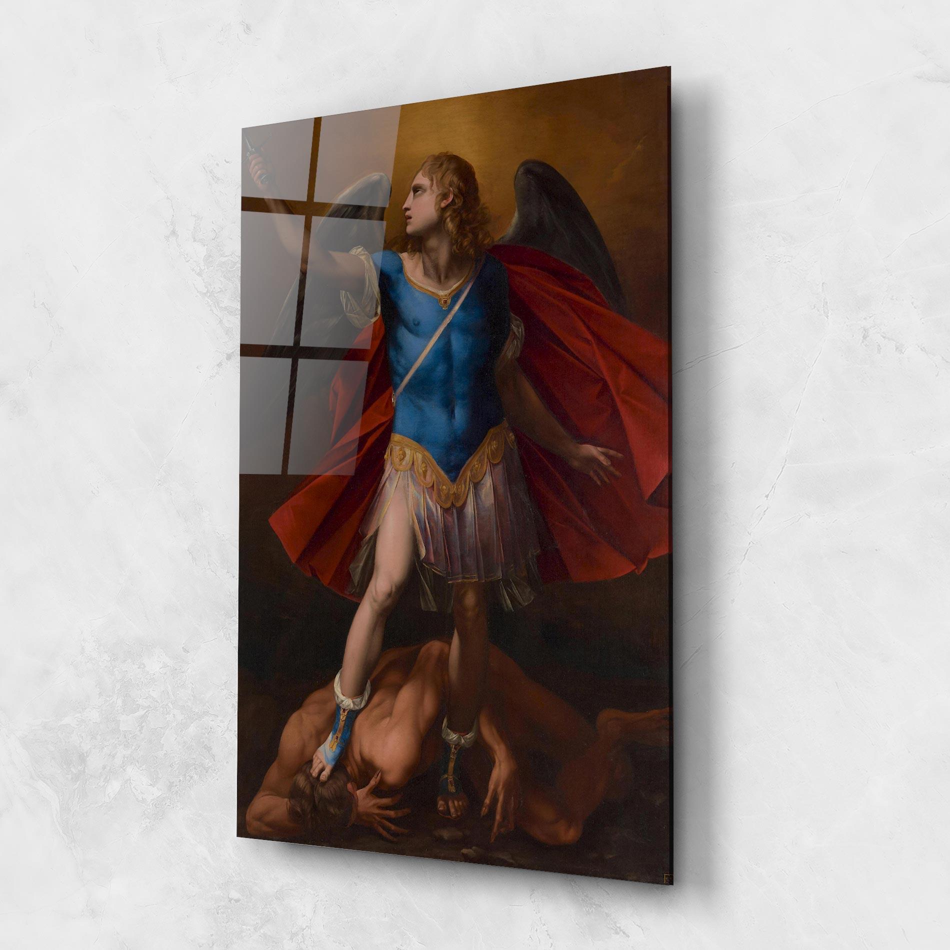 Tablou Sticla Sword In Upraised mockup 1