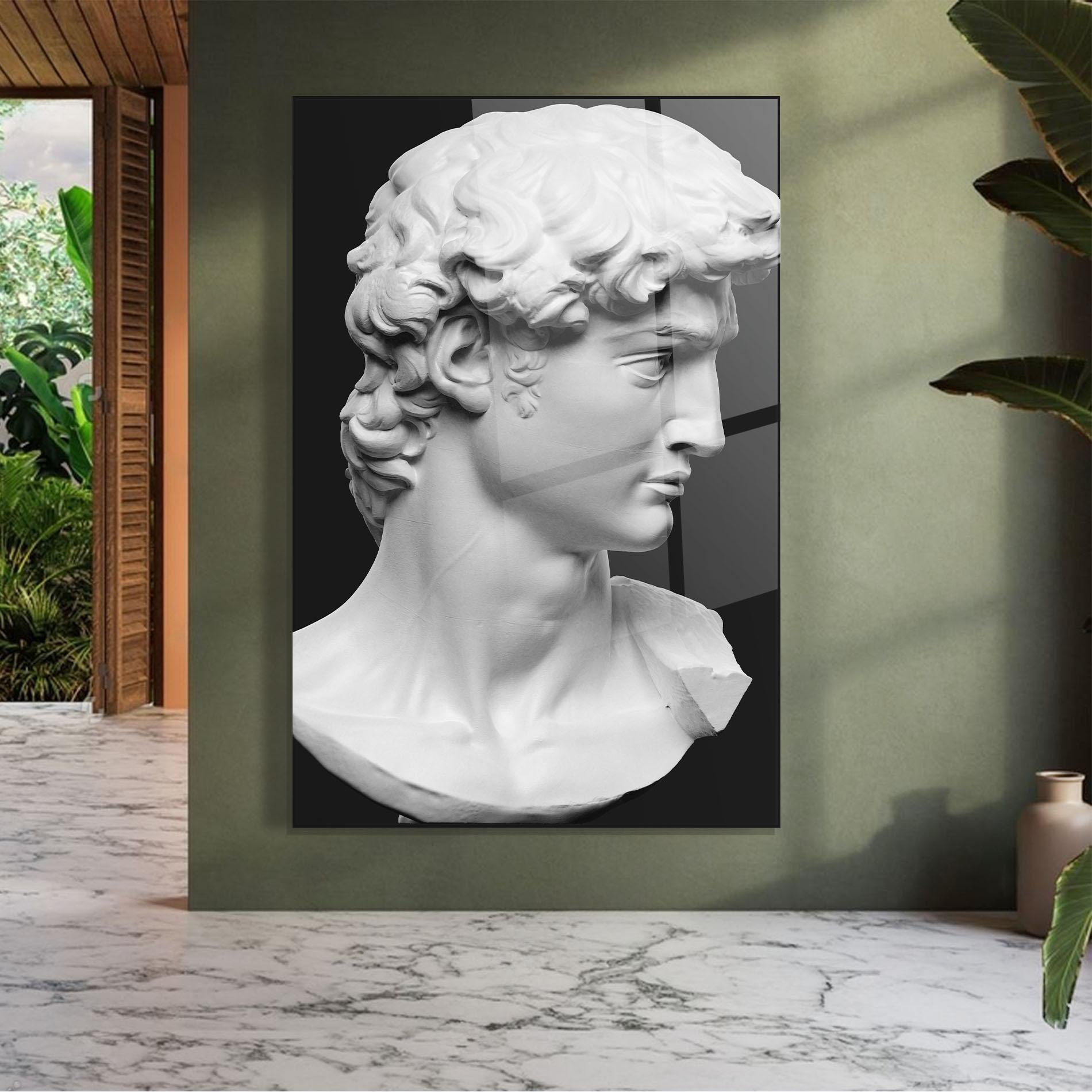 Tablou Sticla David Head mockup 7