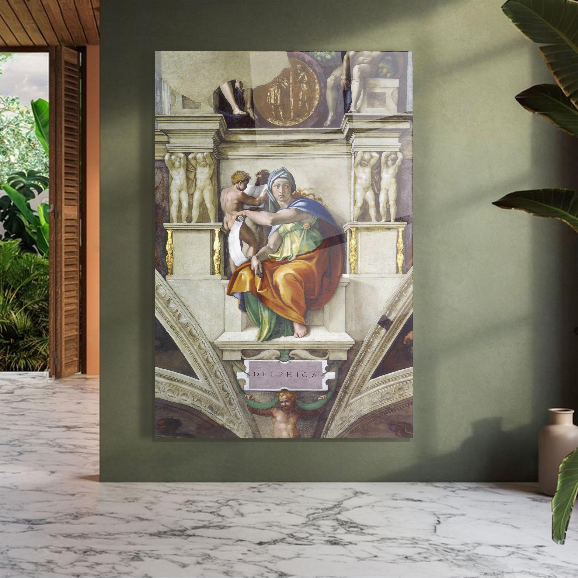 Tablou Sticla Delphic Sibyl mockup 7