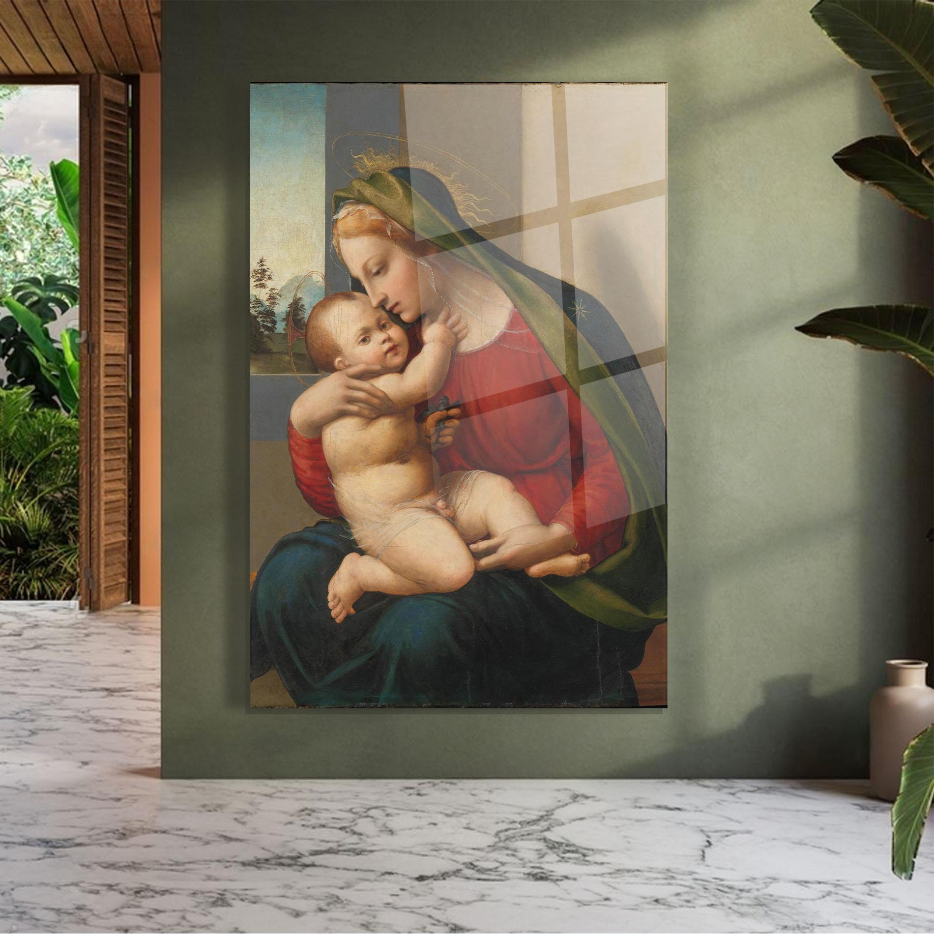 Tablou Sticla Madonna And Child mockup 7
