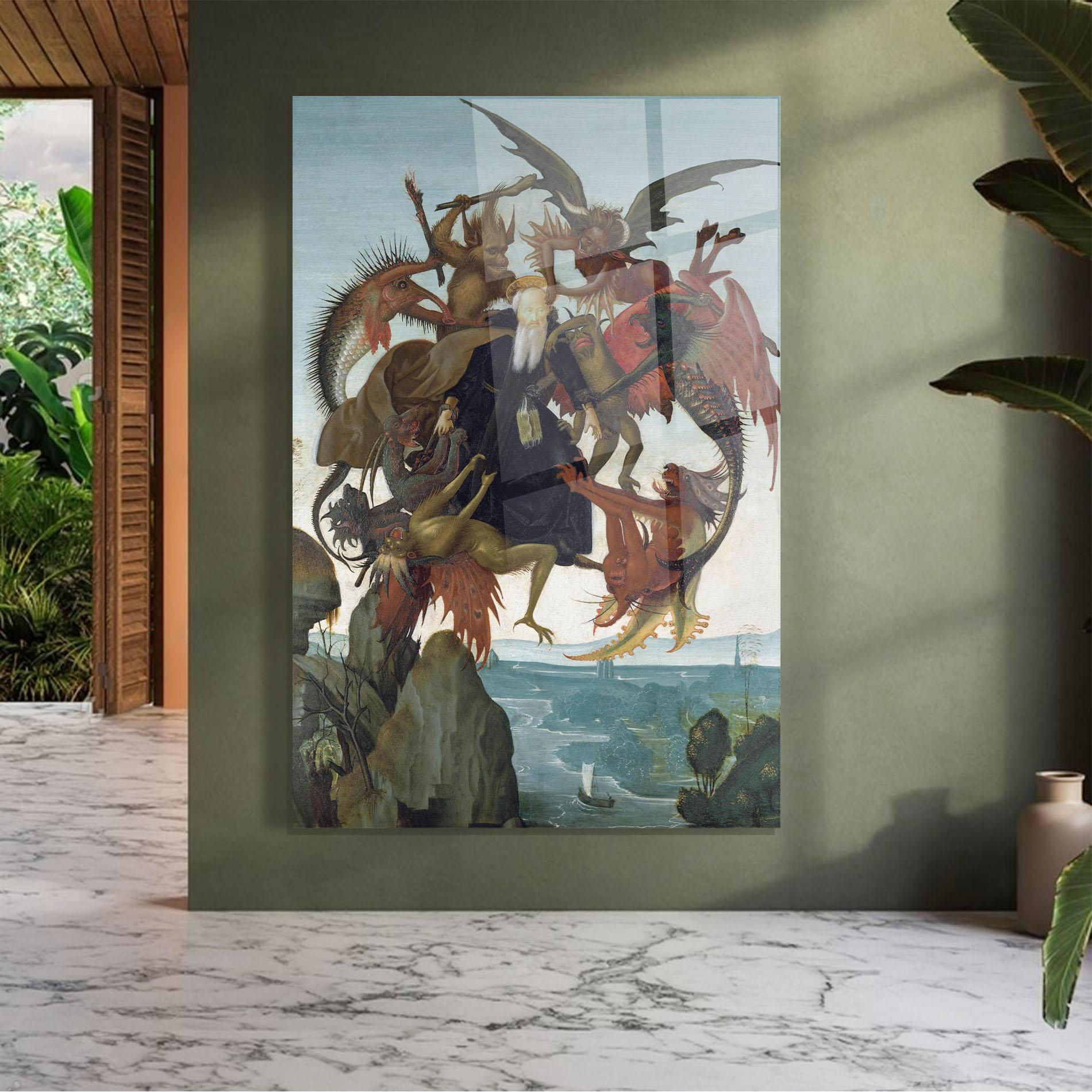 Tablou Sticla Torment Of Saint mockup 7