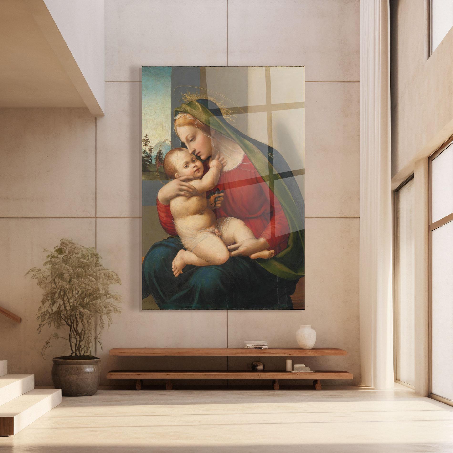 Tablou Sticla Madonna And Child mockup 8
