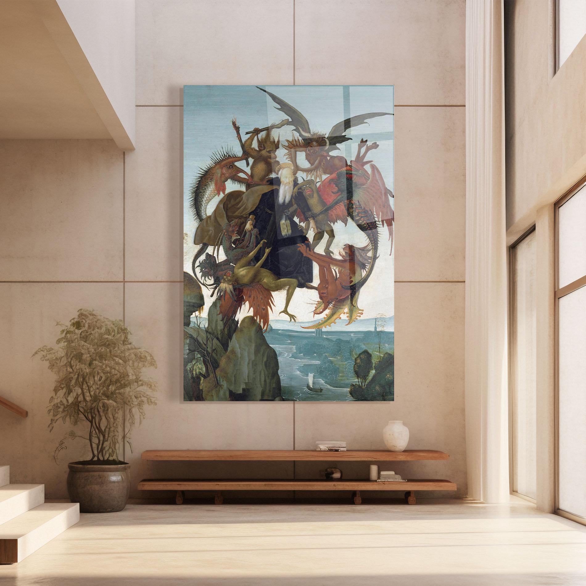 Tablou Sticla Torment Of Saint mockup 8