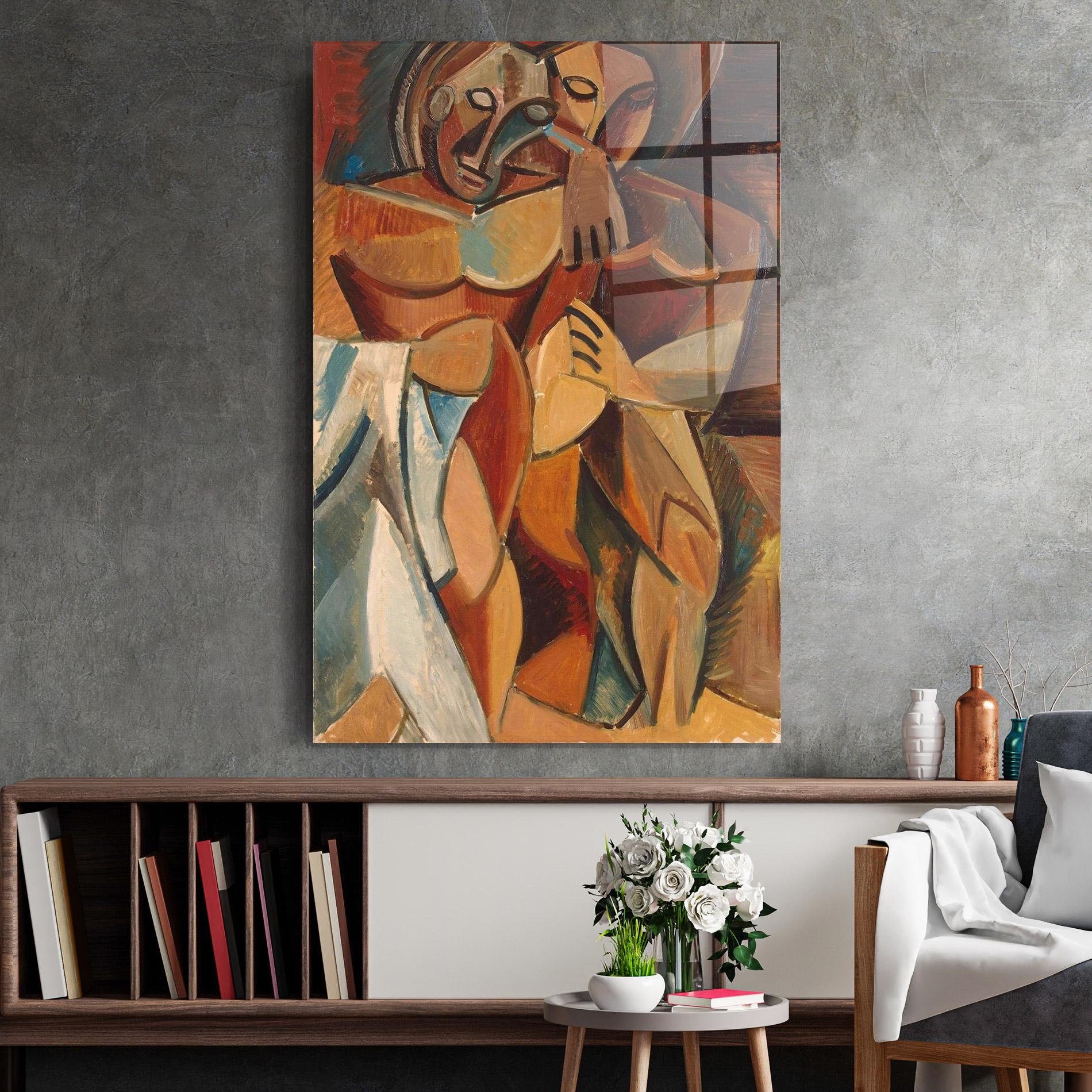 Tablou Sticla Friendship Two Nudes mockup 2