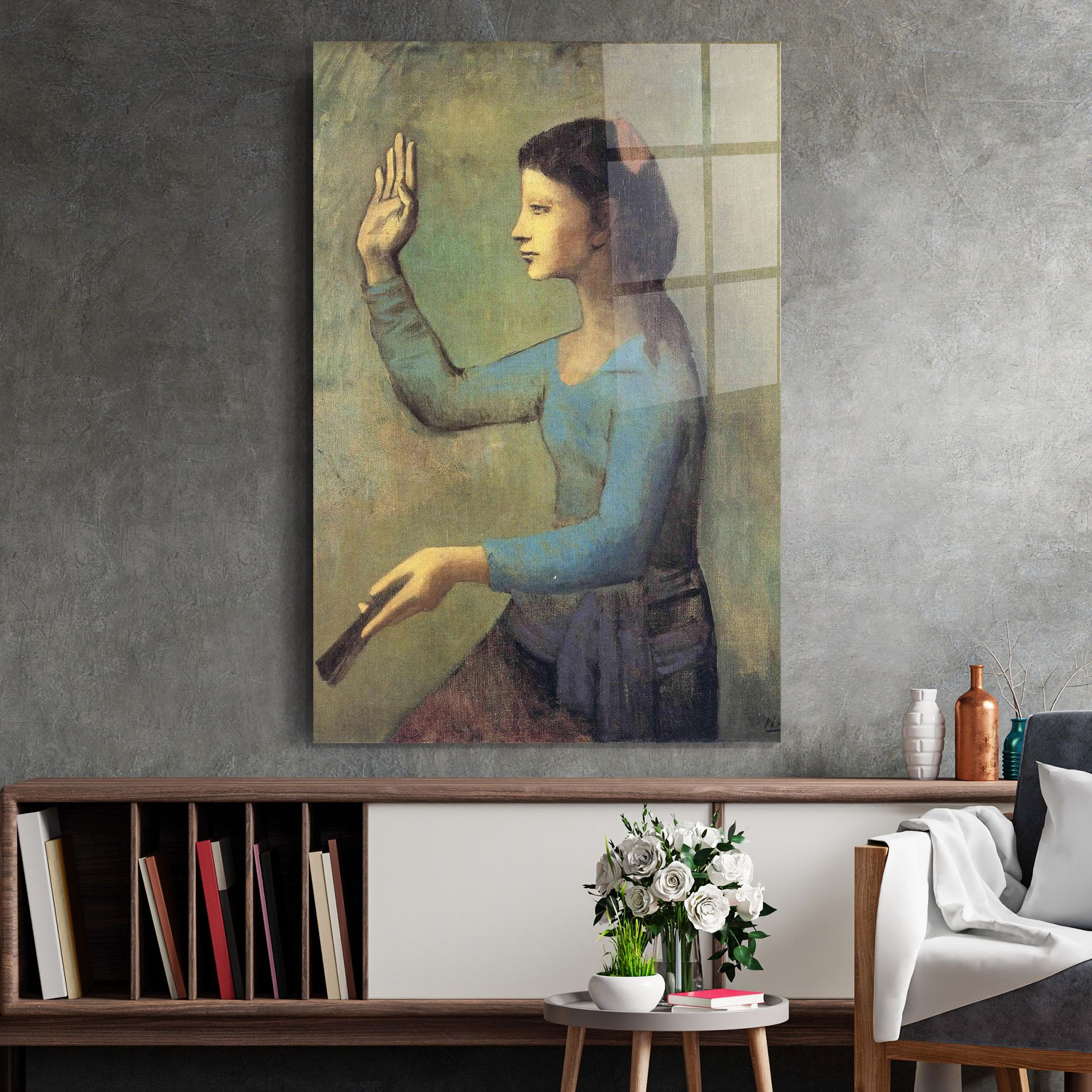 Lady With A Fan mockup 2