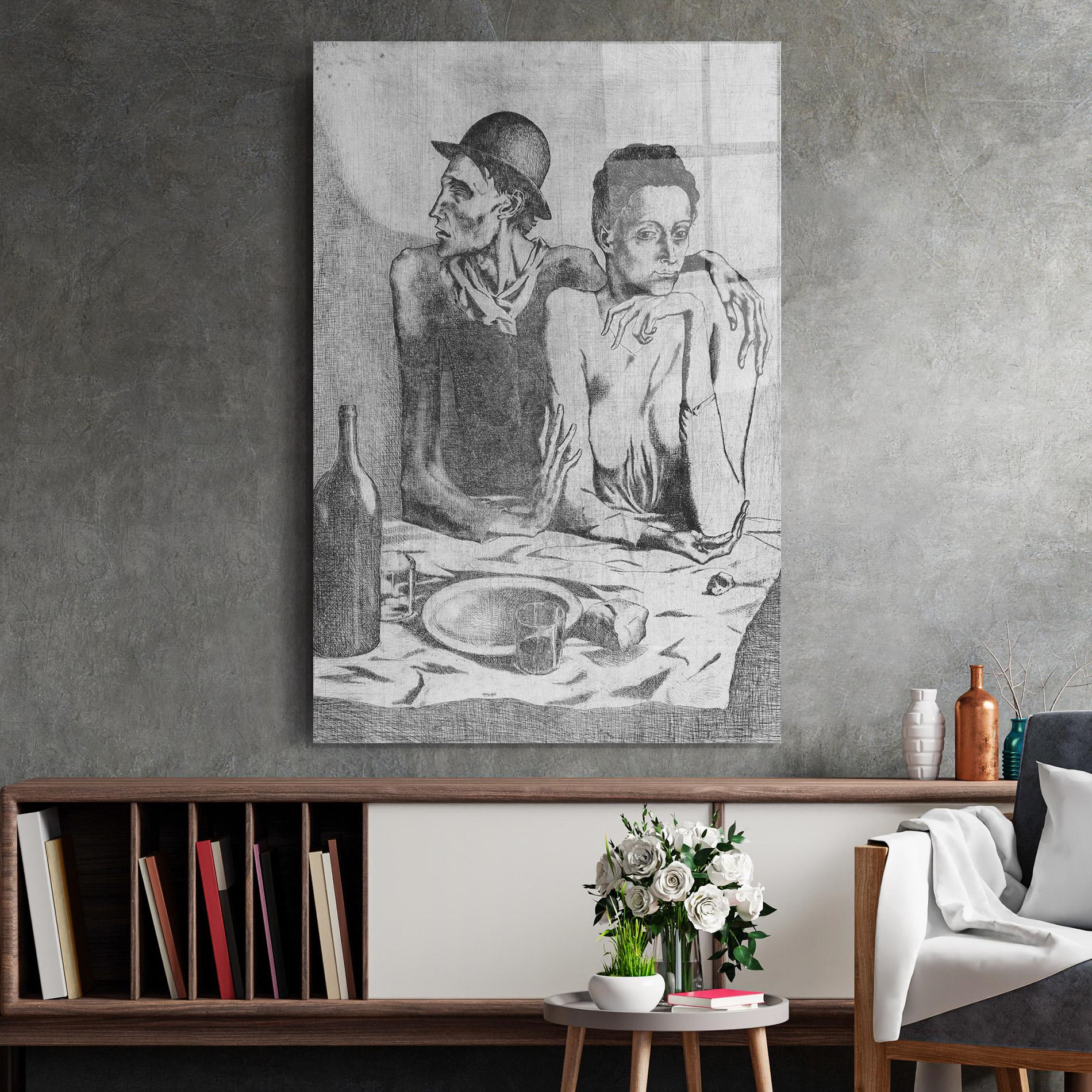 Tablou Sticla The Frugal Repast mockup 2