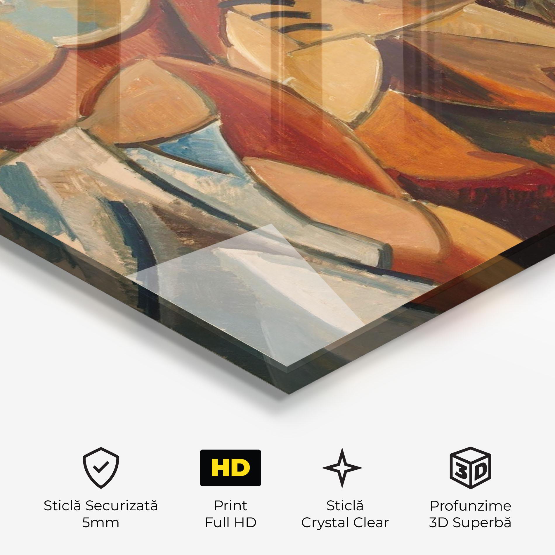 Tablou Sticla Friendship Two Nudes mockup 3